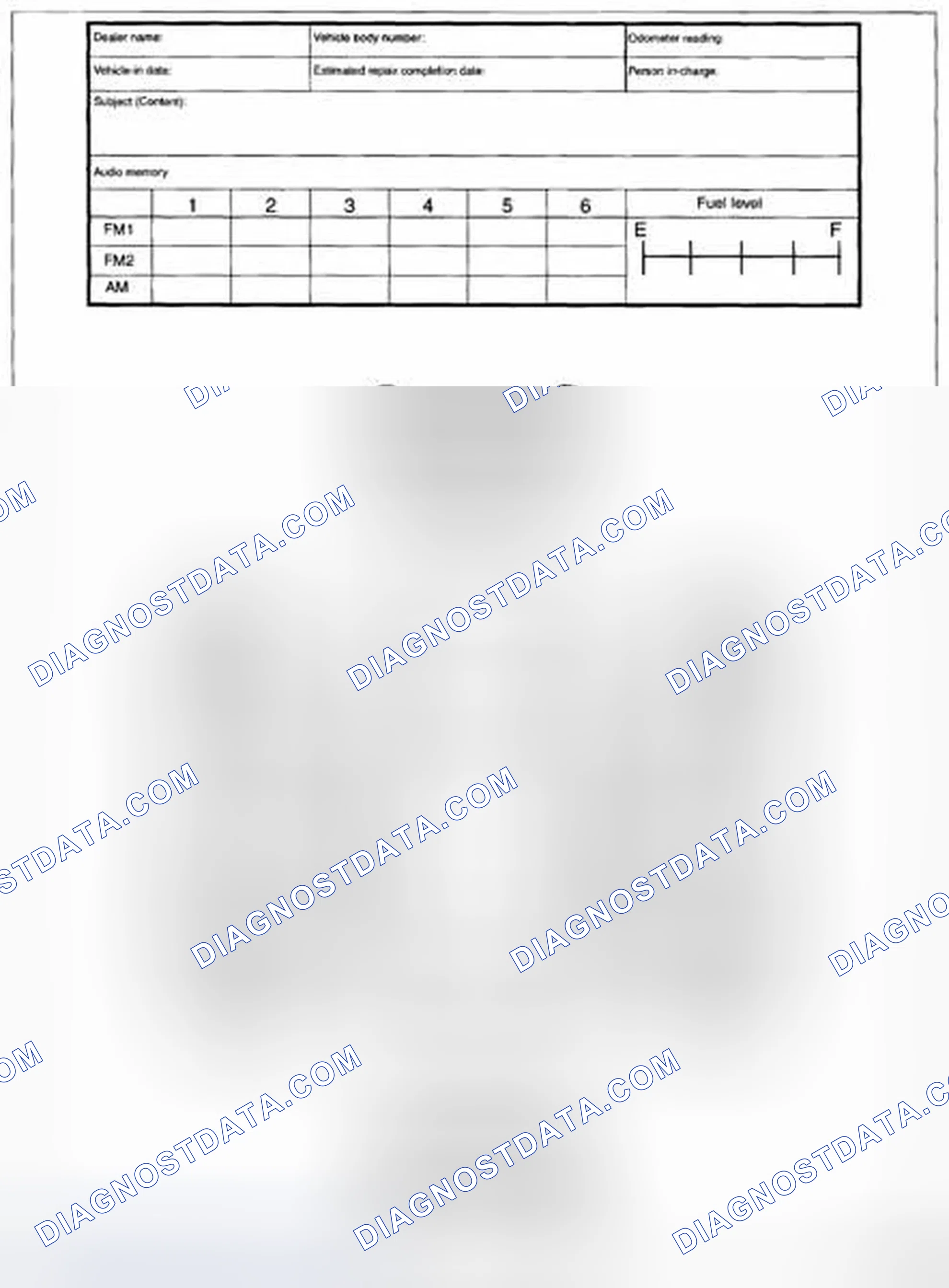 Scheme 107: Repair Order Form (2 Of 2)