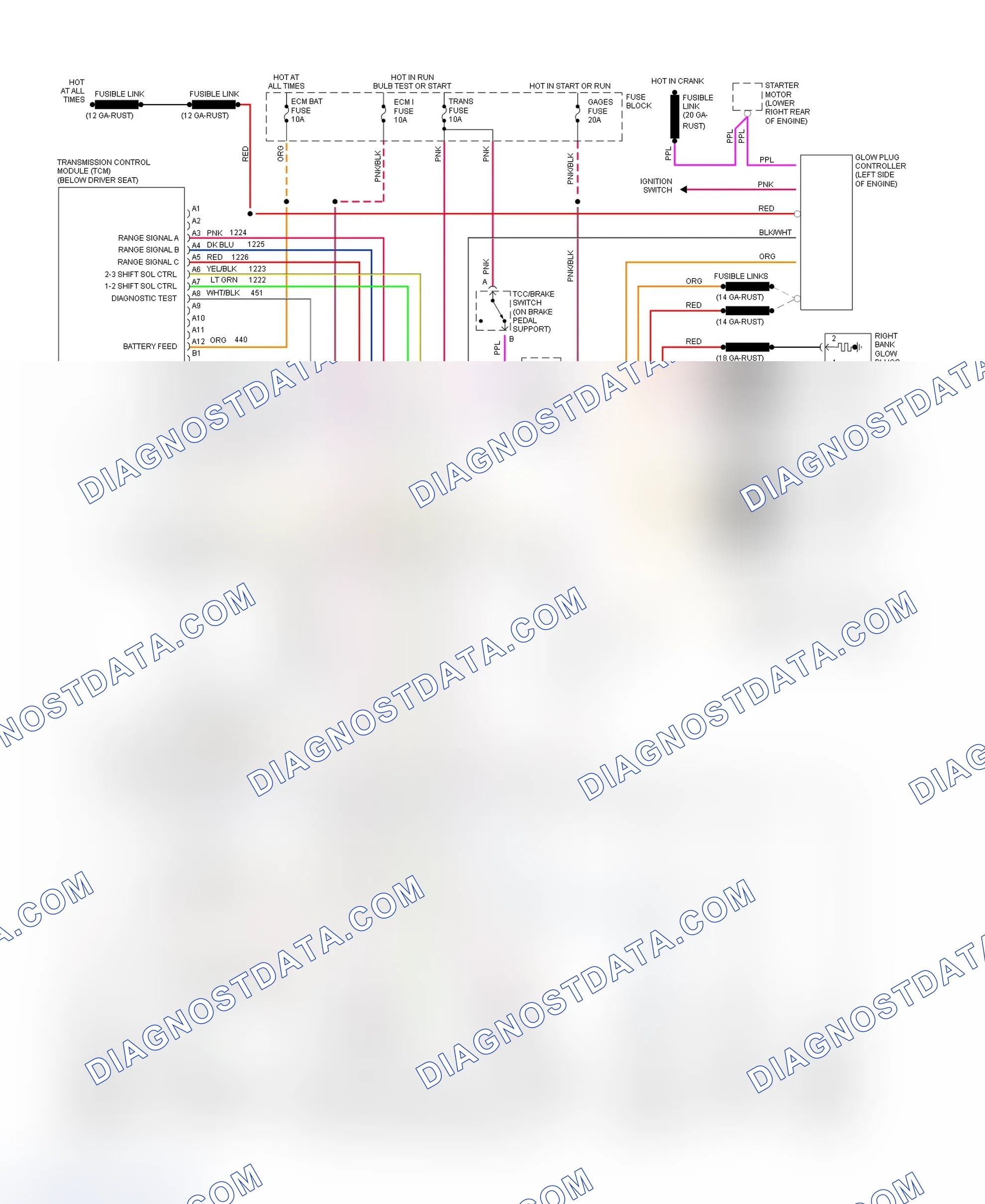 Scheme 261: Wiring Diagram For Van - VIN Y With 4L80-E