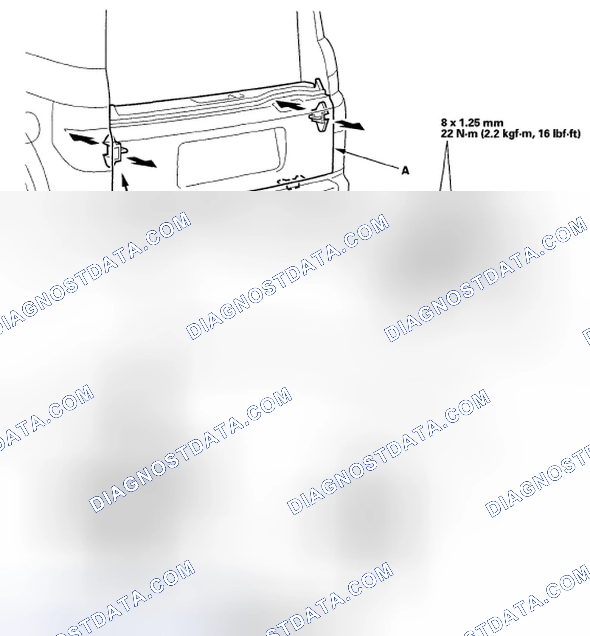 Scheme 87: Tailgate Adjustment