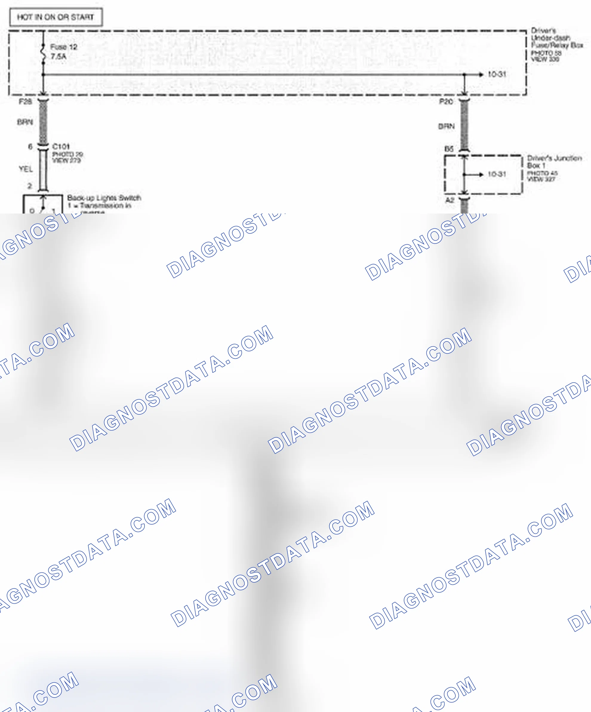 Scheme 410: Automatic Dimming Inside Mirror Circuit Diagram - M/T (Page 142-1)