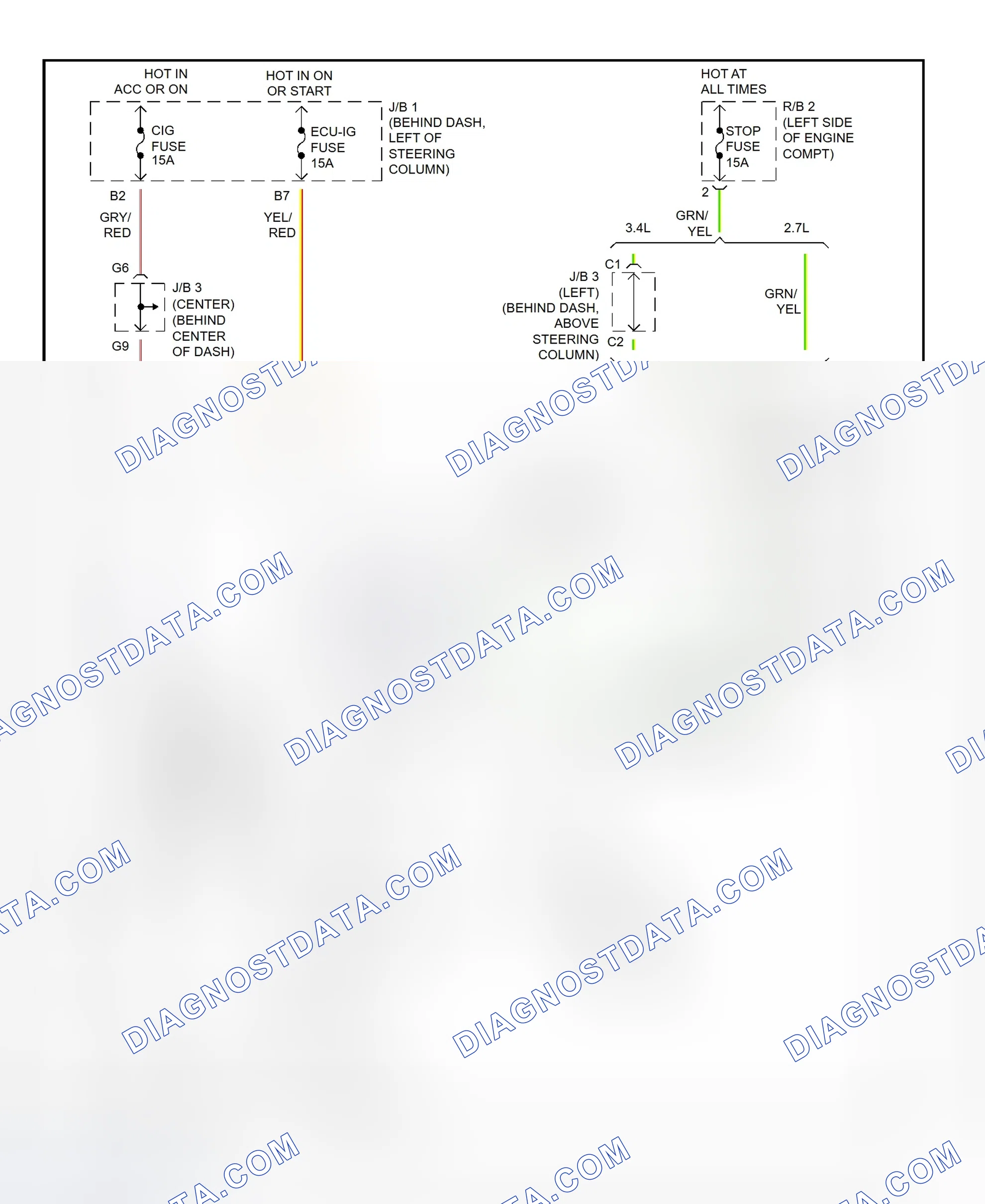 Scheme 164: Shift Lock System Wiring Diagram (Toyota Tacoma - Column Shift)