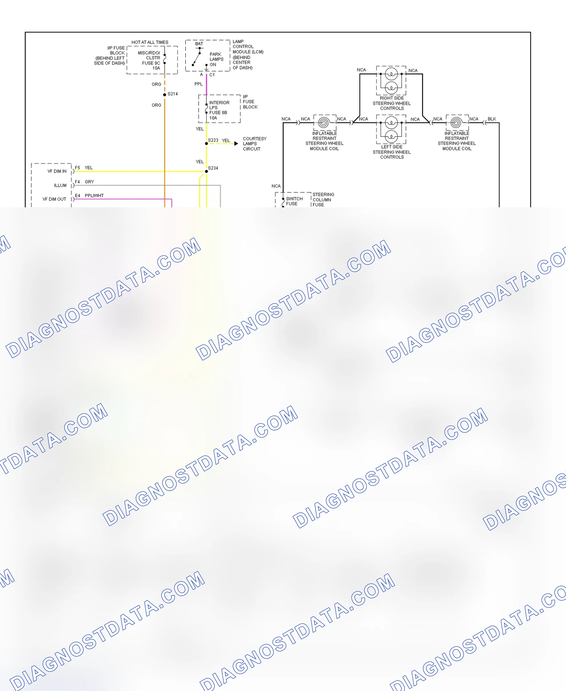 Scheme 47: Illumination/Interior Lights Wiring Diagram (LeSabre - 2 Of 2)