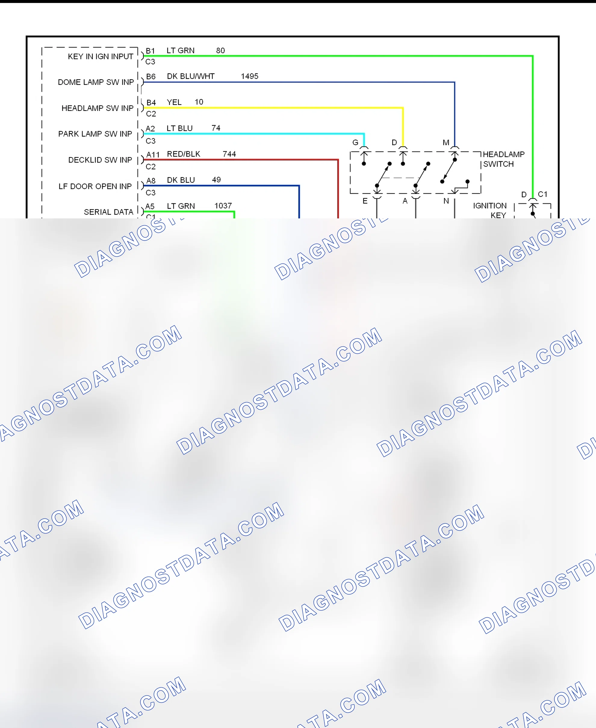 Scheme 16: Warning System Wiring Diagram (Impala & Monte Carlo)