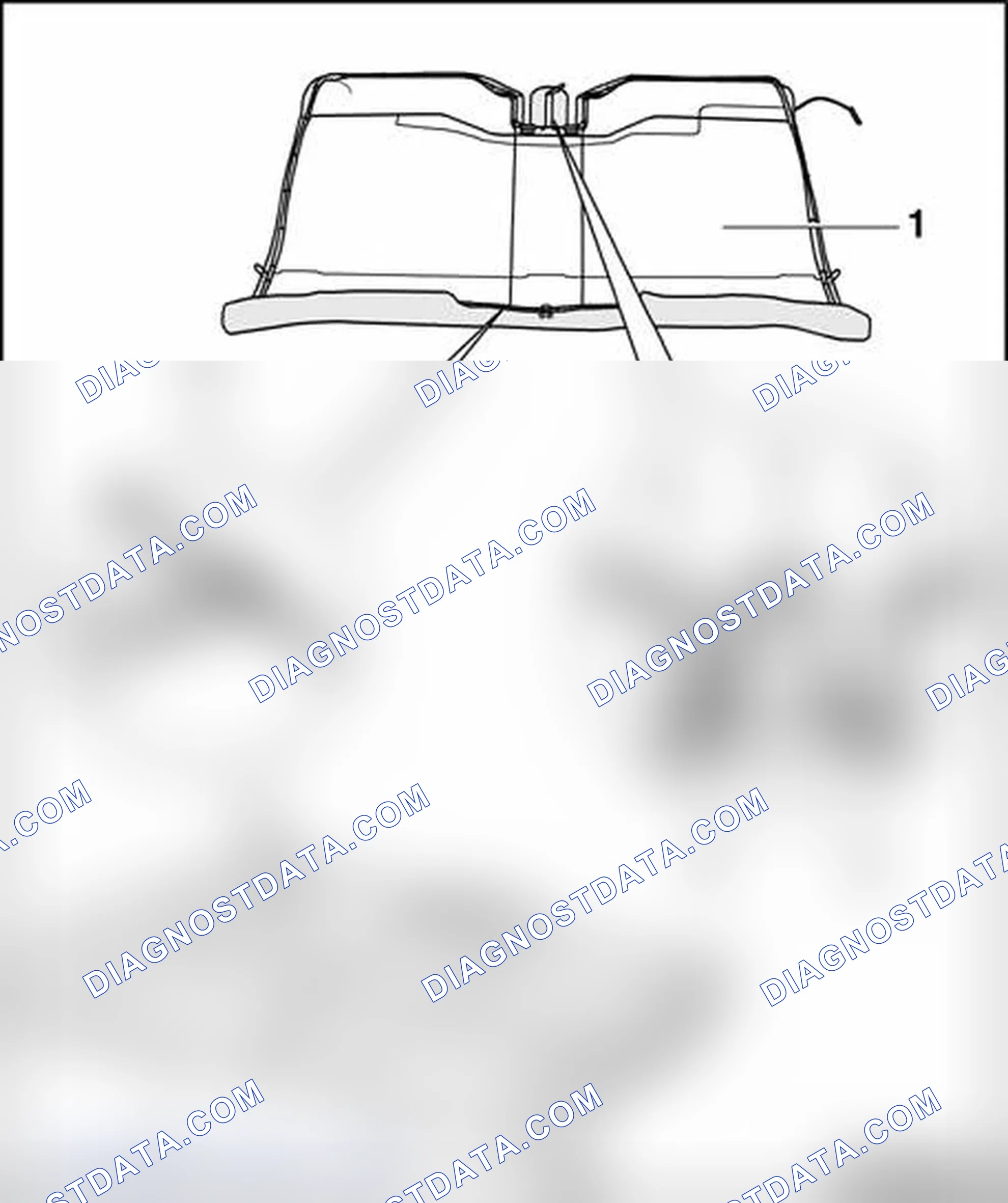 Scheme 268: Seat cover and padding for rear seat bench, assembly overview