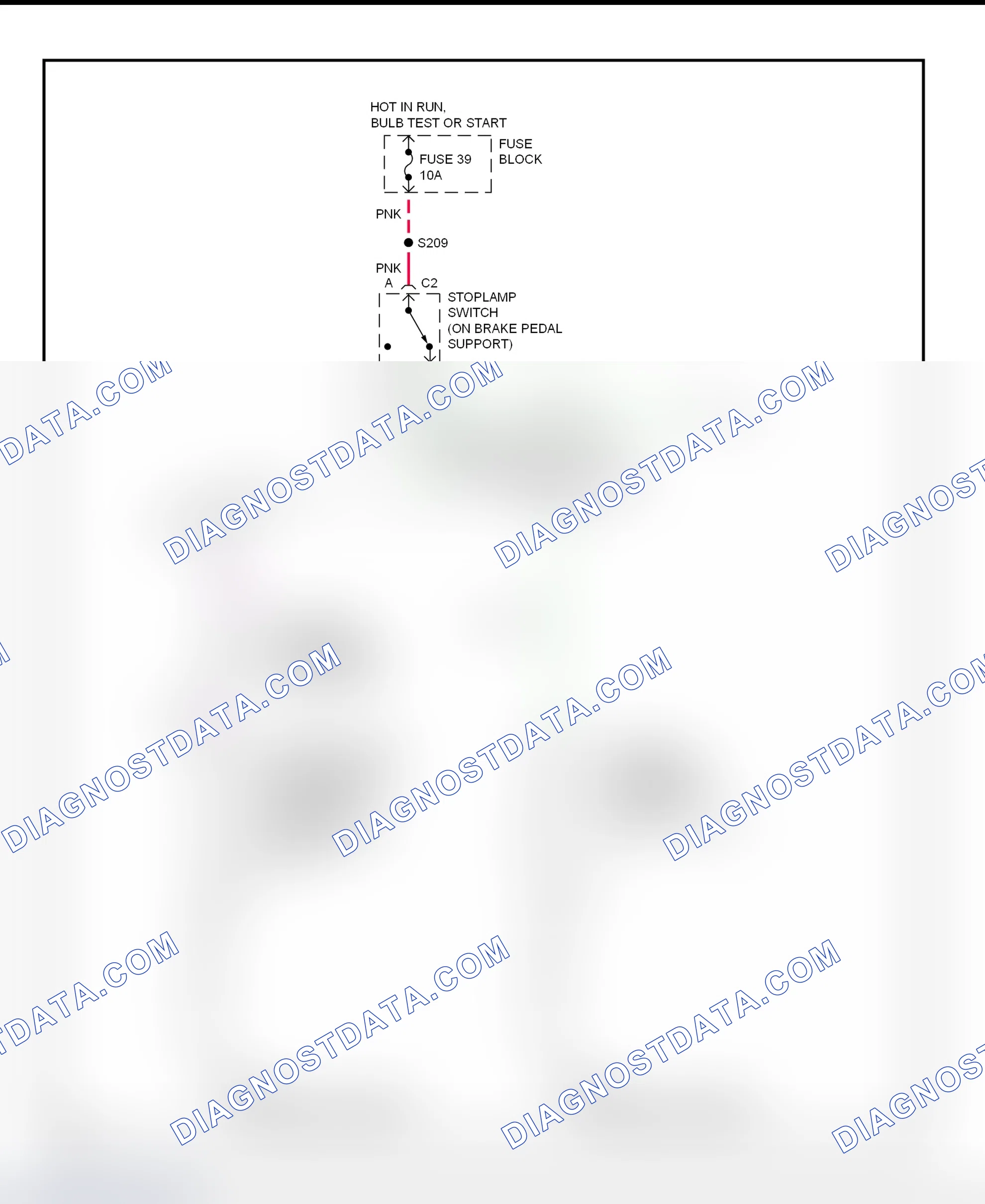 Fig. 43: Shift Interlock System Wiring Diagram (Lumina)