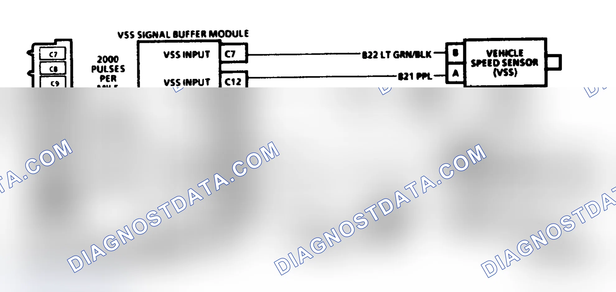 Scheme 103: Code 24, Schematic ("P" Series M/T) Vehicle Speed Sensor