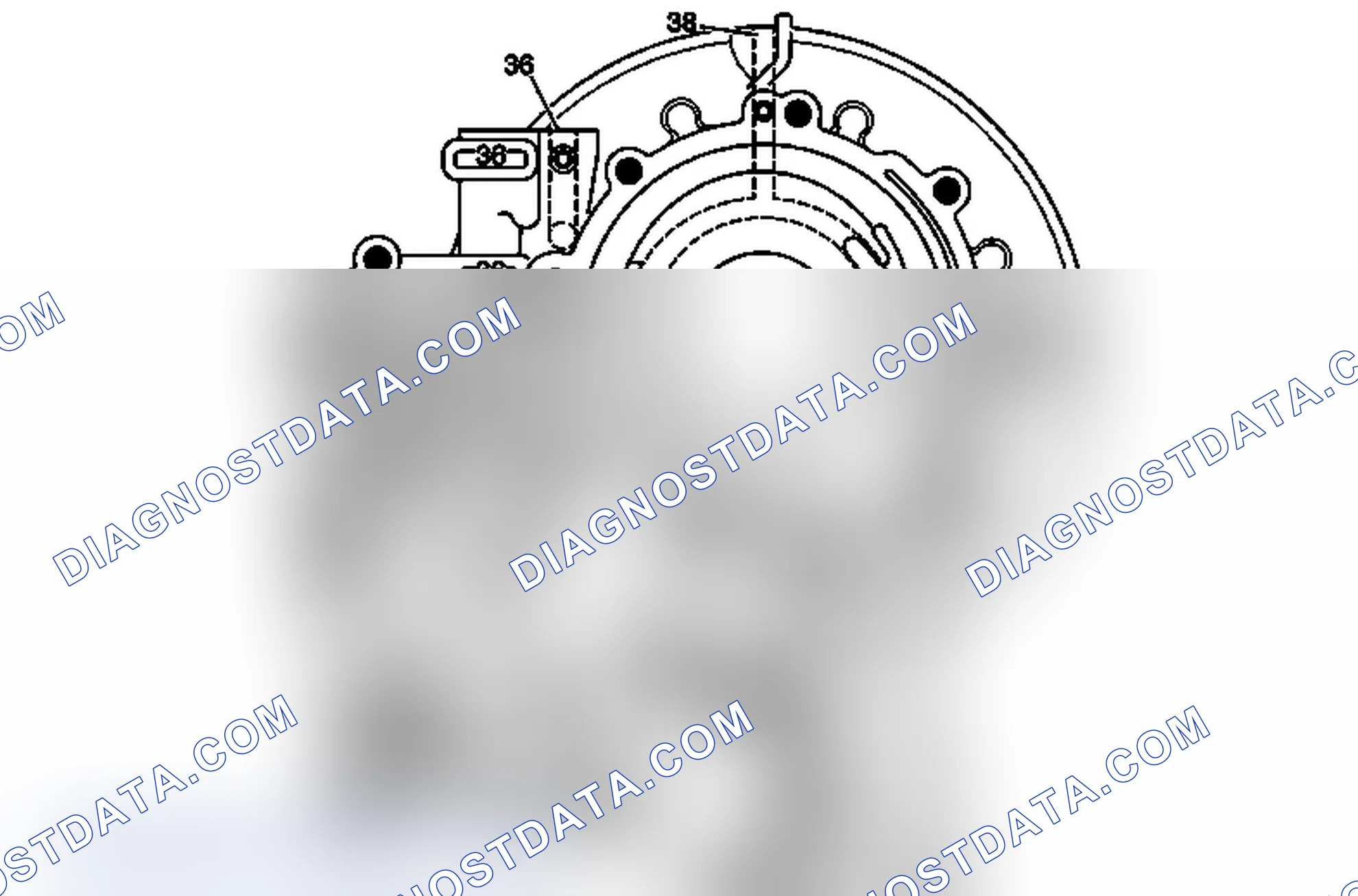 Scheme 96: Fluid Pump Body - Fluid Pump Cover Side