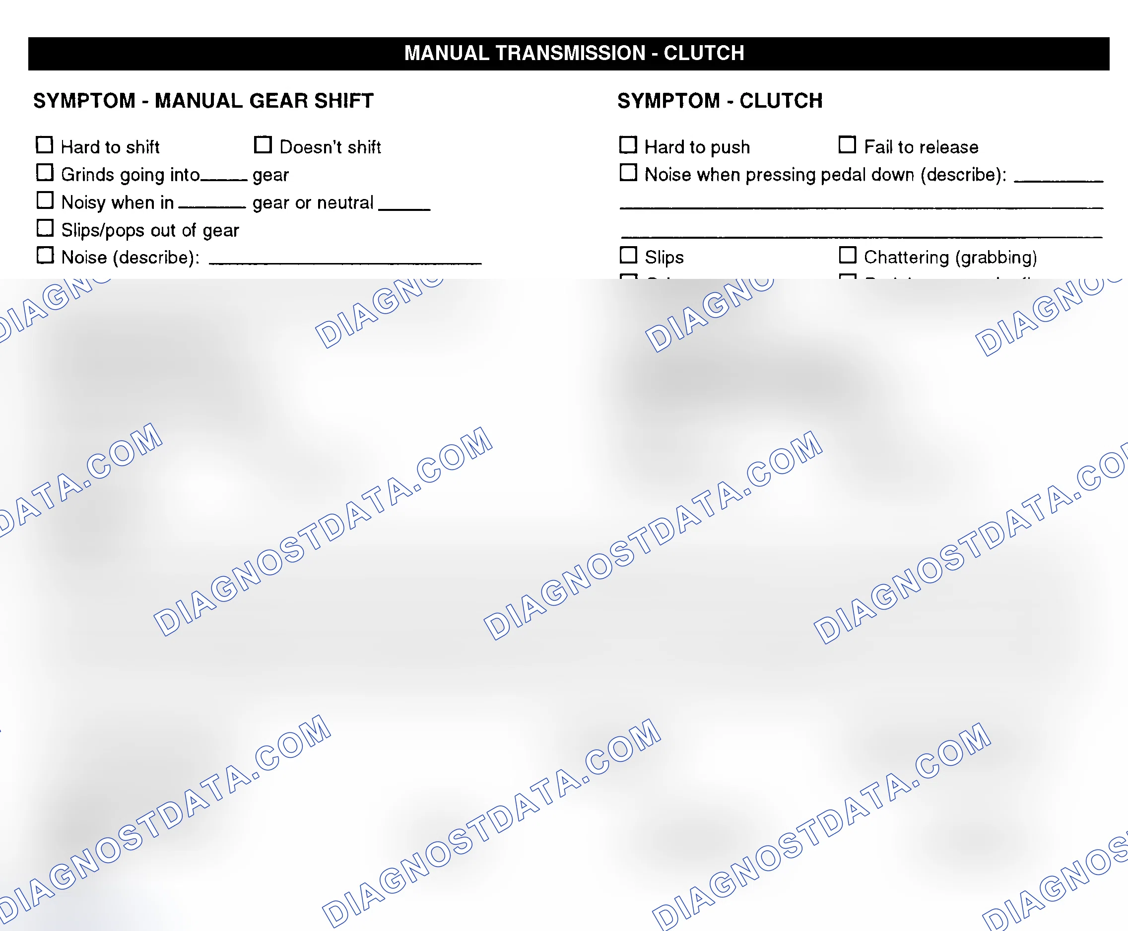 Scheme 10: Manual Transmission & Clutch