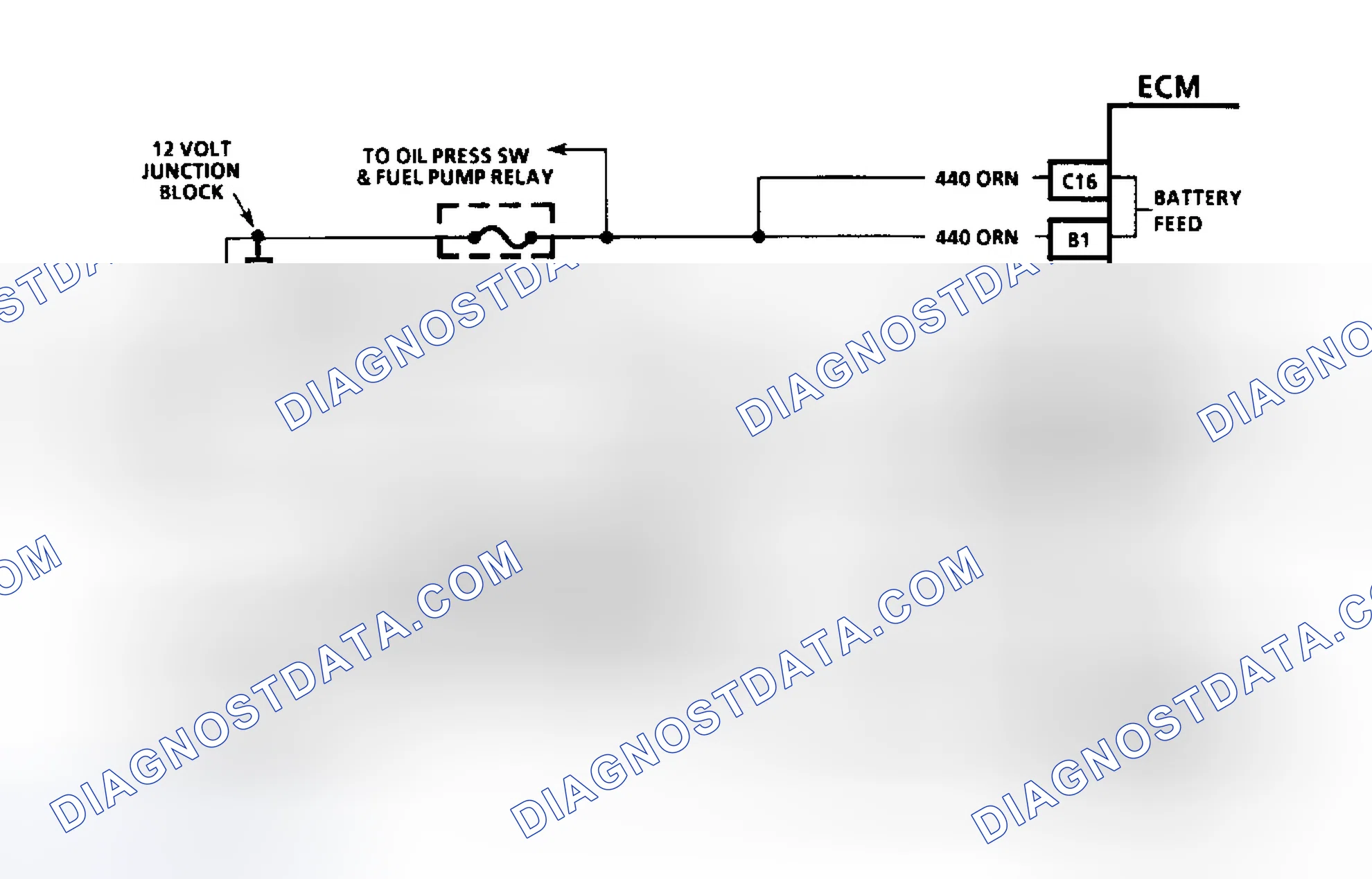Scheme 2: Fuel Injection Diagnostic Circuit Schematic (Except 4.3L Turbo & Models With 4L80-E Transmission)