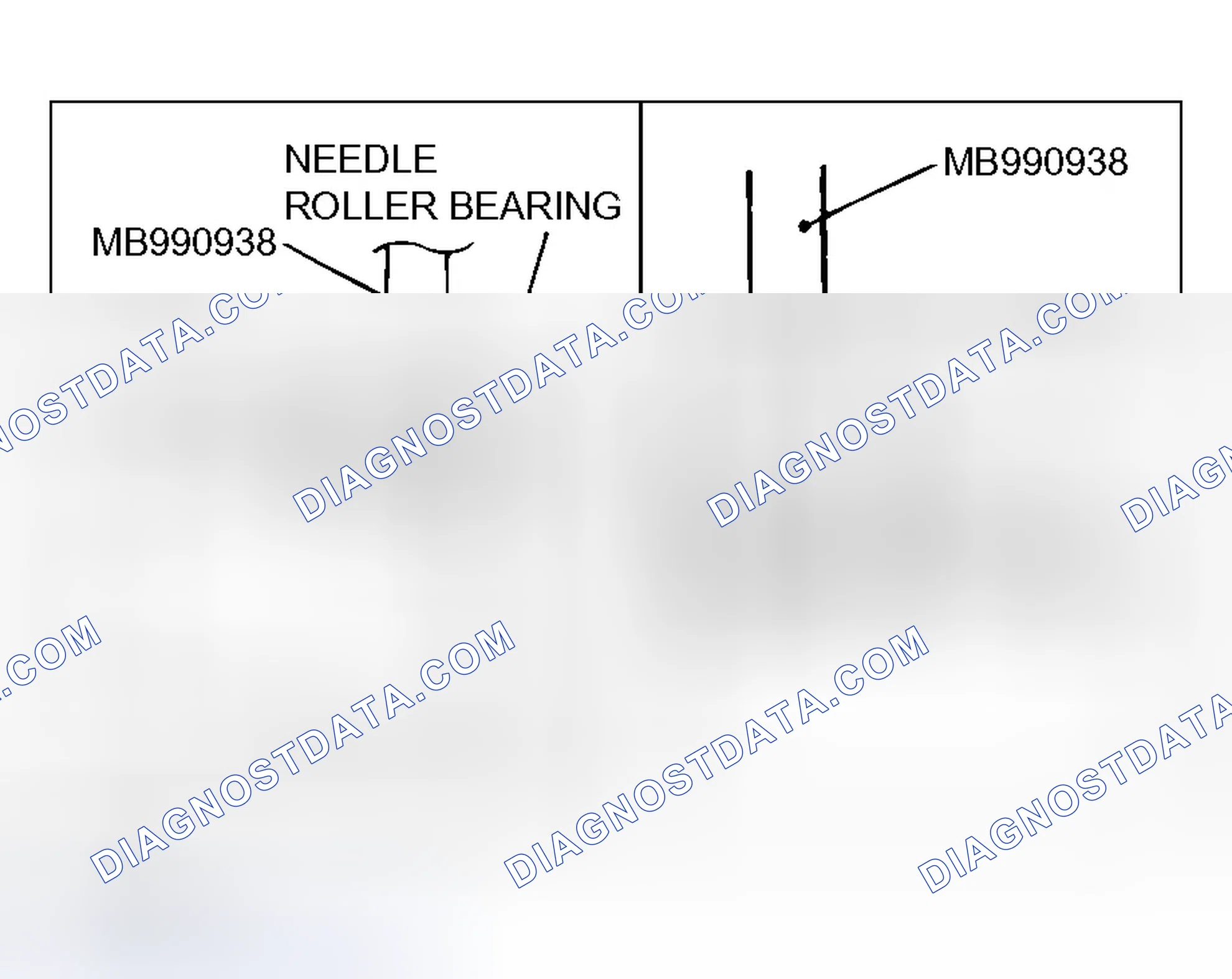 Scheme 55: >> B << NEEDLE BEARING/LOWER BEARING INSTALLATION