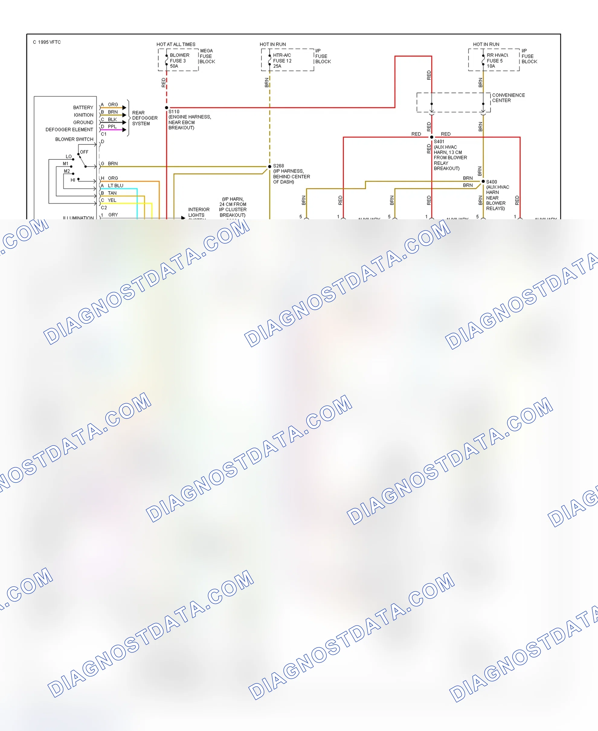 Fig. 23: Heater System Wiring Diagram (Escalade, Suburban, Tahoe & Yukon - Rear Auxiliary)