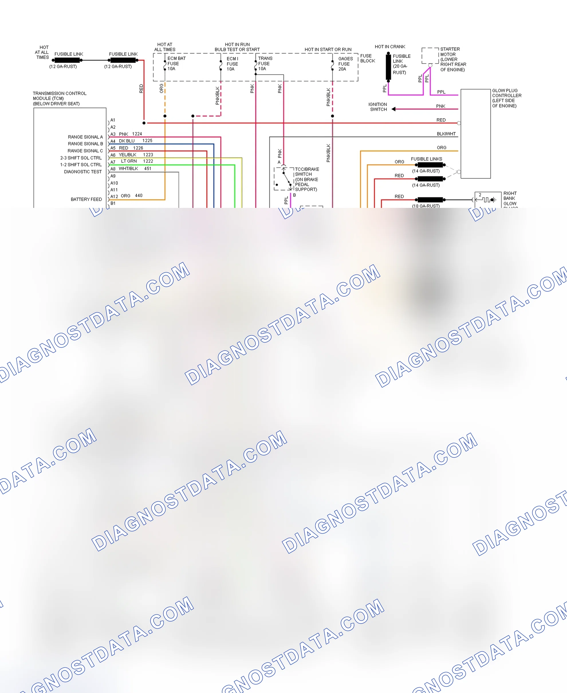 Scheme 419: Wiring Diagram (Van - VIN Y With 4L80-E)