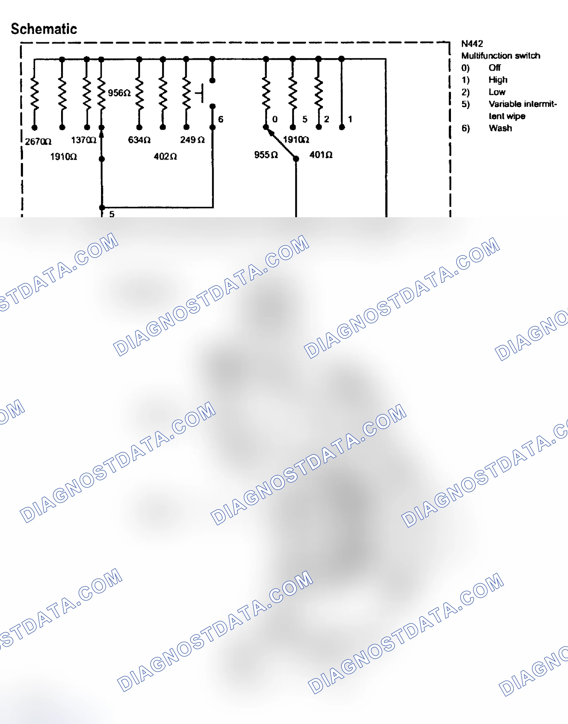 Scheme 5: MULTIFUNCTION SWITCH, WIPER/WASHER PORTION