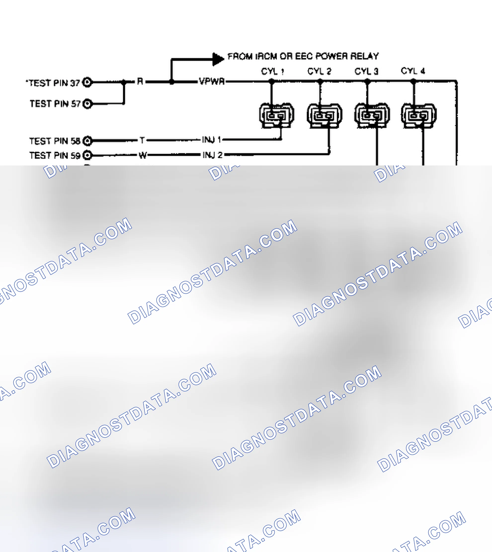 Scheme 54: Test Schematic (4.6L; Cougar & Thunderbird - 5.0L)