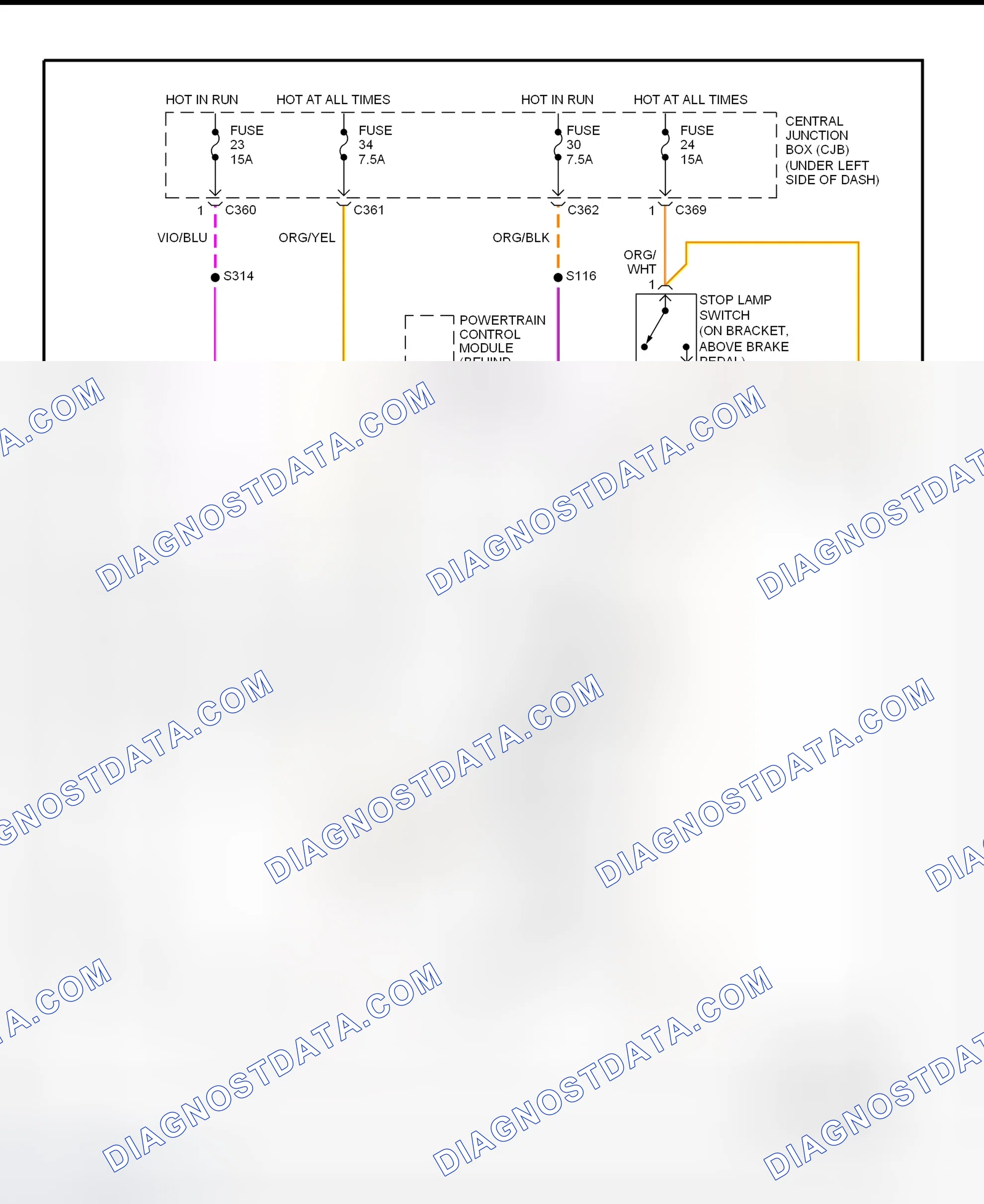 Scheme 88: Shift Interlock System Wiring Diagram (1998 Contour & Mystique)