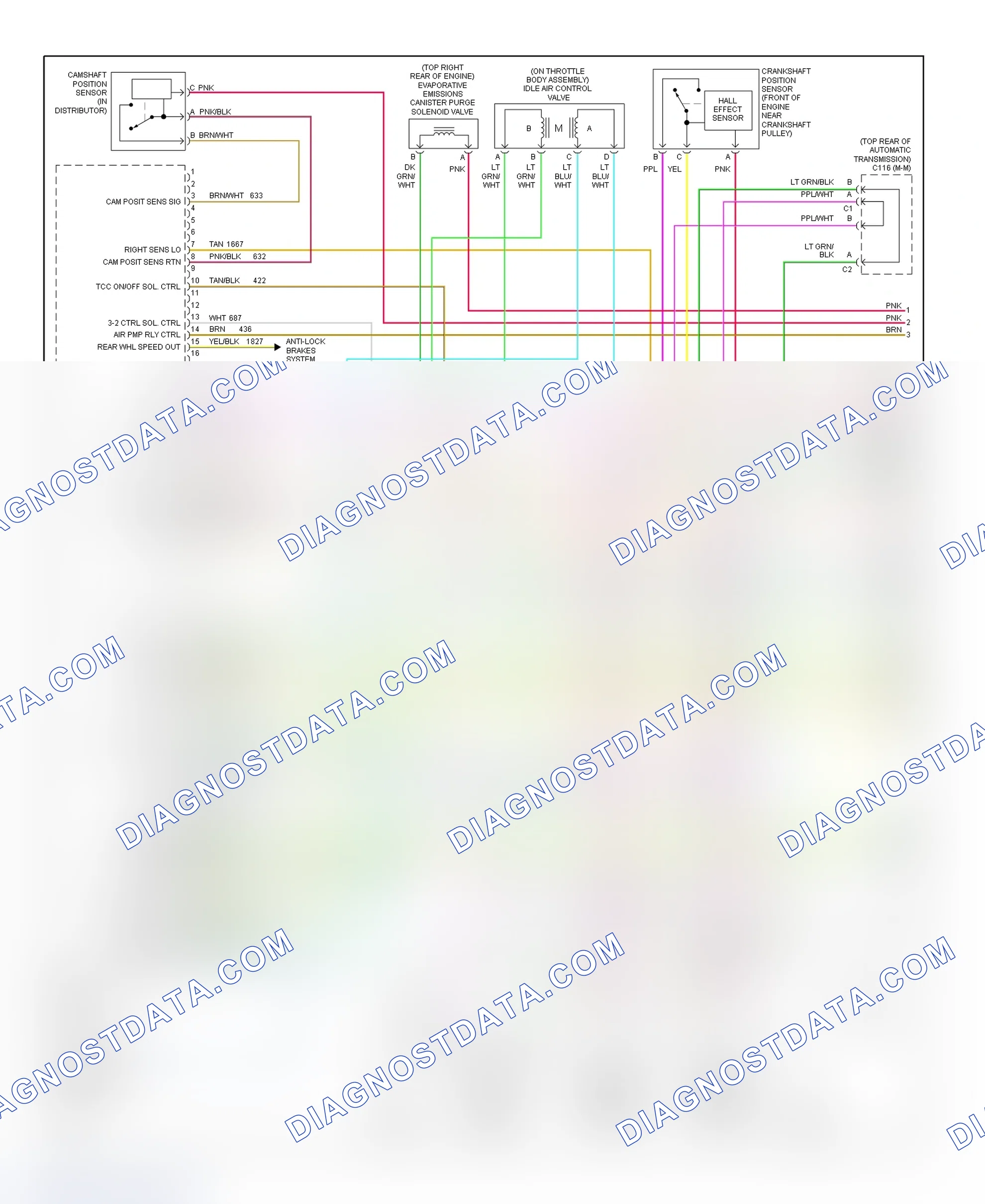 Scheme 15: PCM Wiring Diagram (Blazer, Bravada, Envoy, Jimmy, Sonoma & S10 Pickup - 4.3L - 1 Of 4)