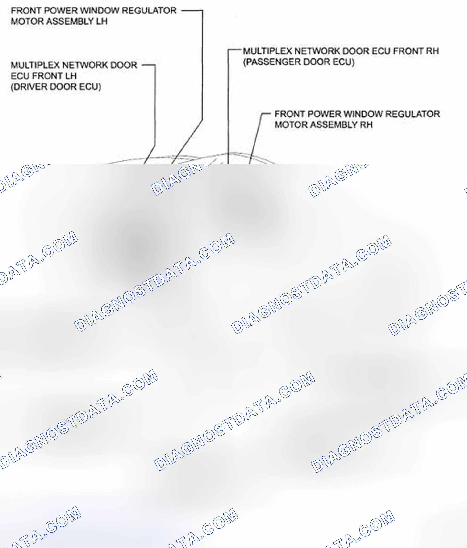 Scheme 125: Identifying Power Window Control System Part Location (1 Of 3)