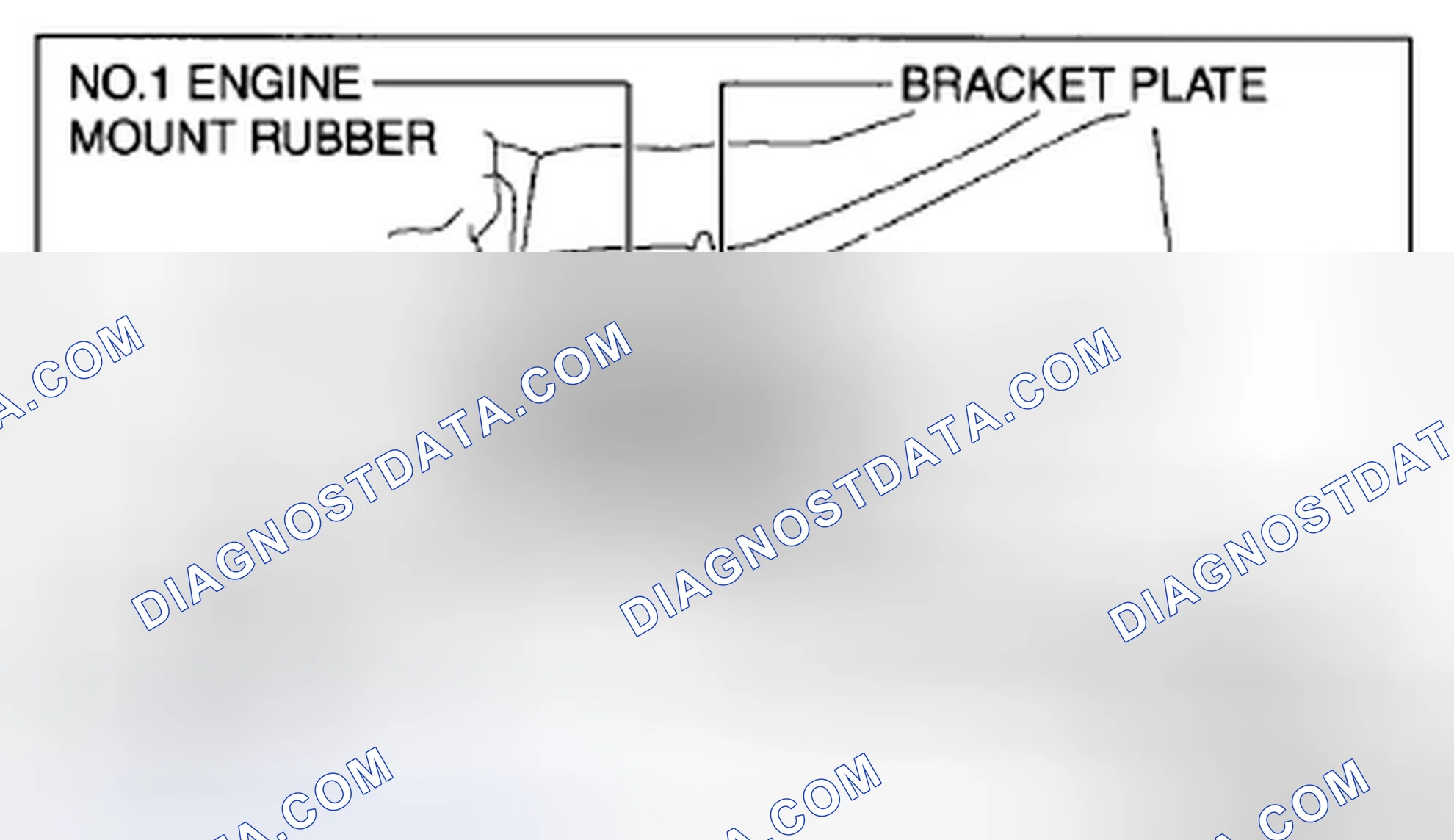 Scheme 177: No.1 engine mount rubber, bracket plate installation note (AWD)