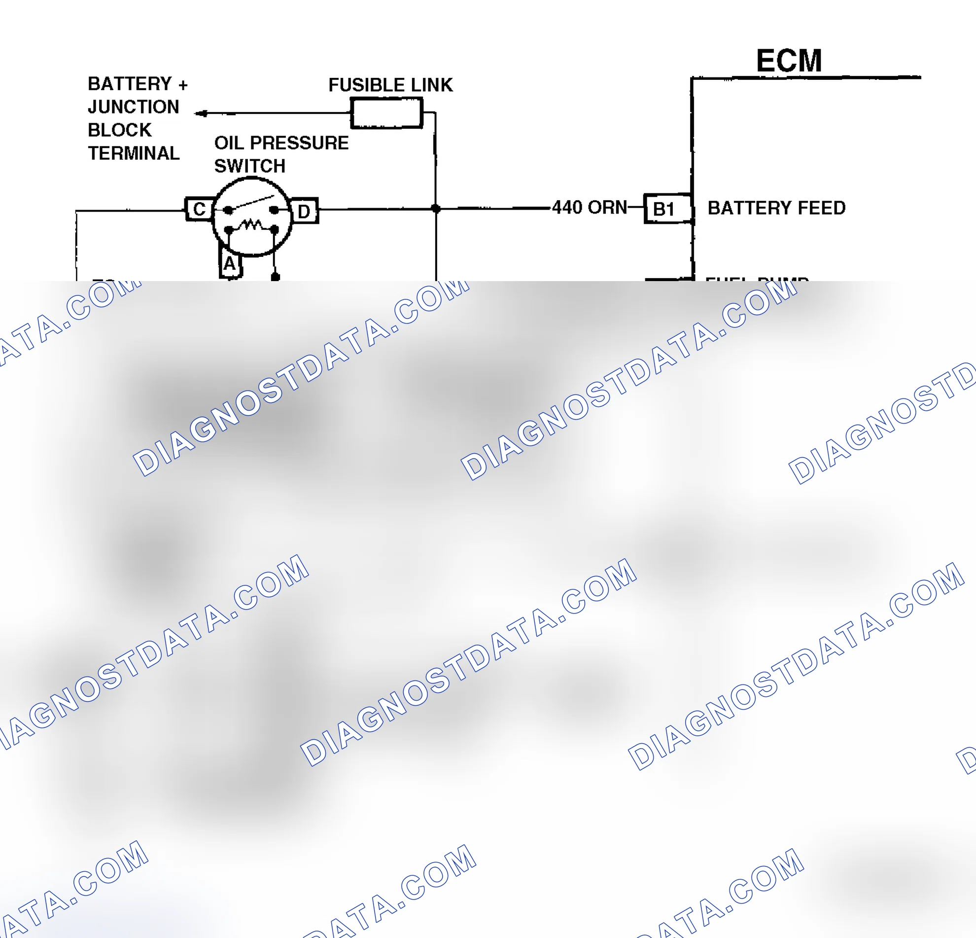 Scheme 376: Code 54 Schematic ("G" Series) Fuel Pump Circuit