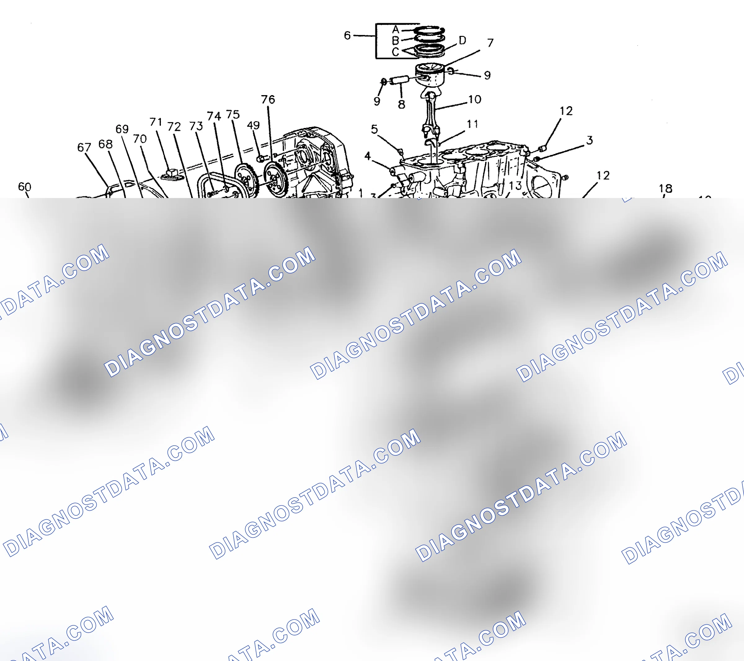 Scheme 26: Exploded View Of 2.3L DOHC Engine Components (See Legend - Table 4) Courtesy of General Motors Corp.