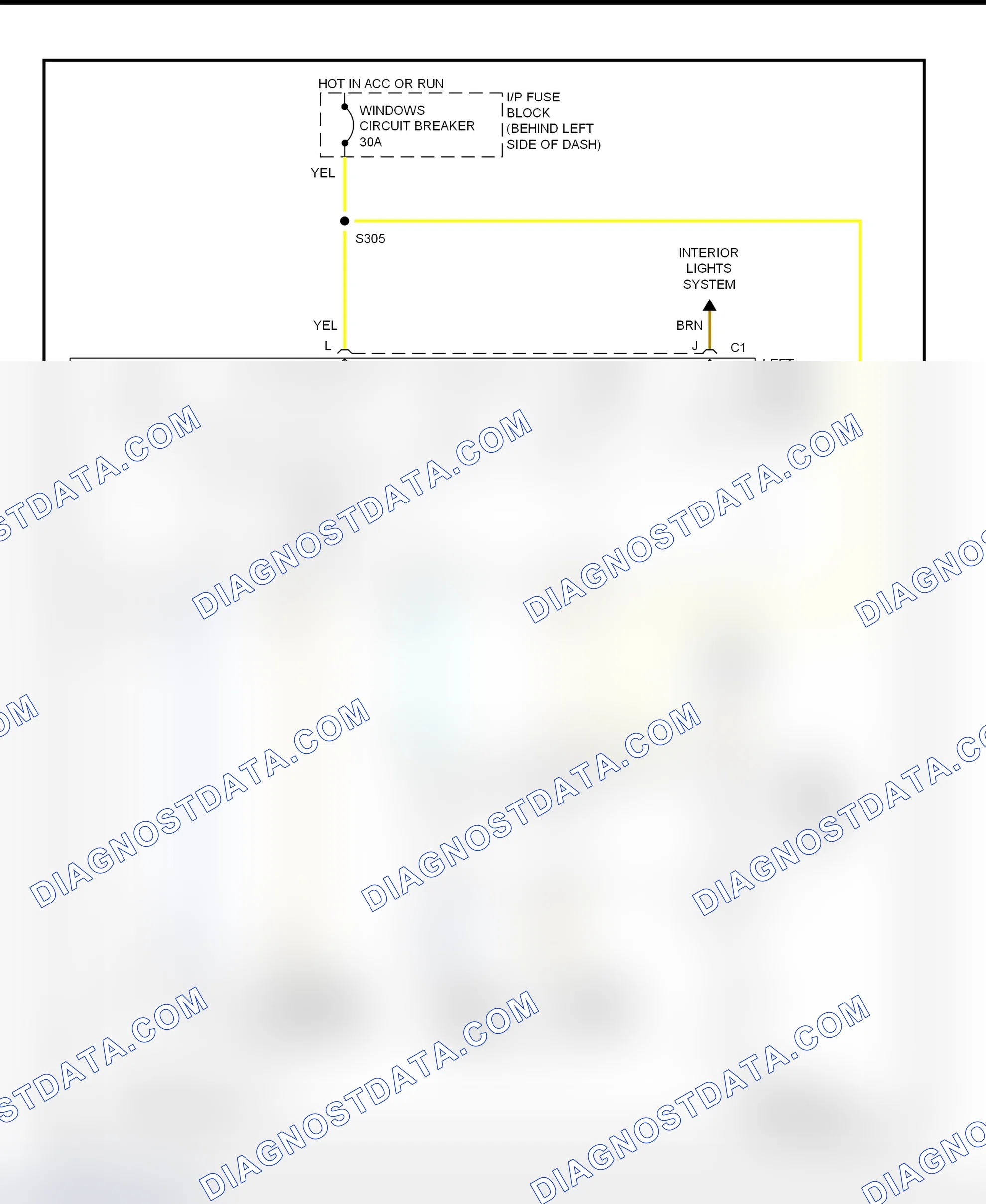 Fig. 4: Power Window System Wiring Diagram (1999-2000 Astro & Safari)