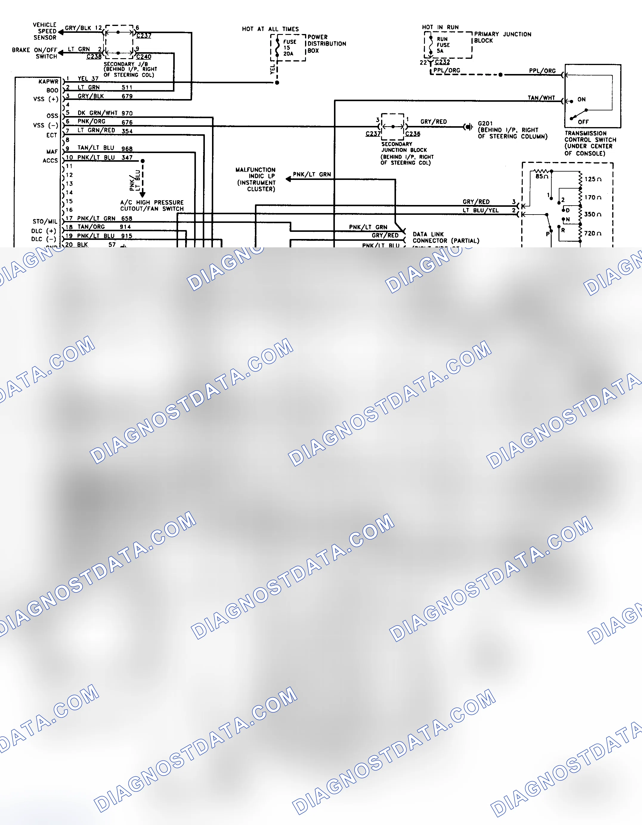 Scheme 46: Wiring Diagram (1994 Thunderbird 3.8L SC)