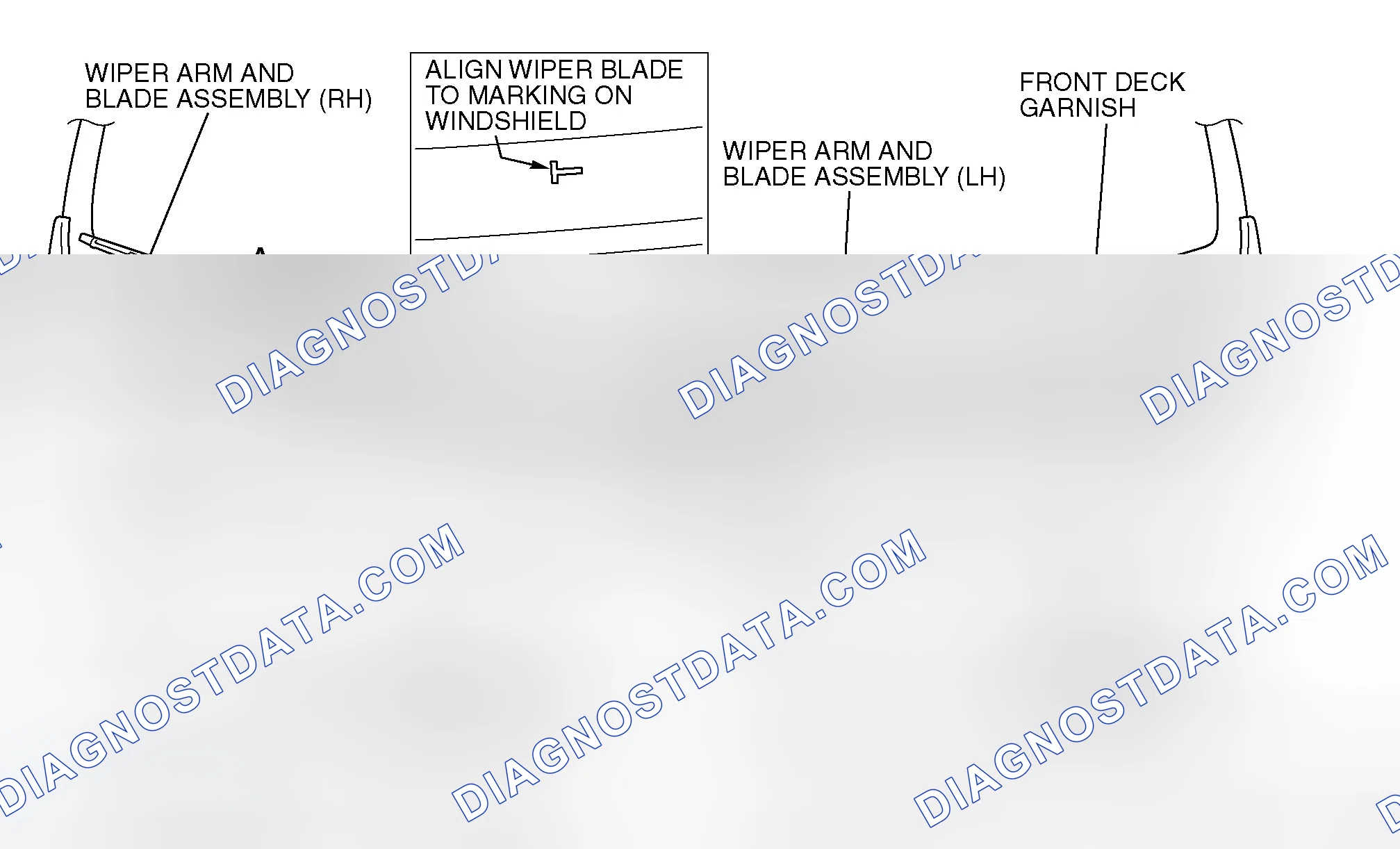 Scheme 46: >> B << WINDSHIELD WIPER ARM INSTALLATION