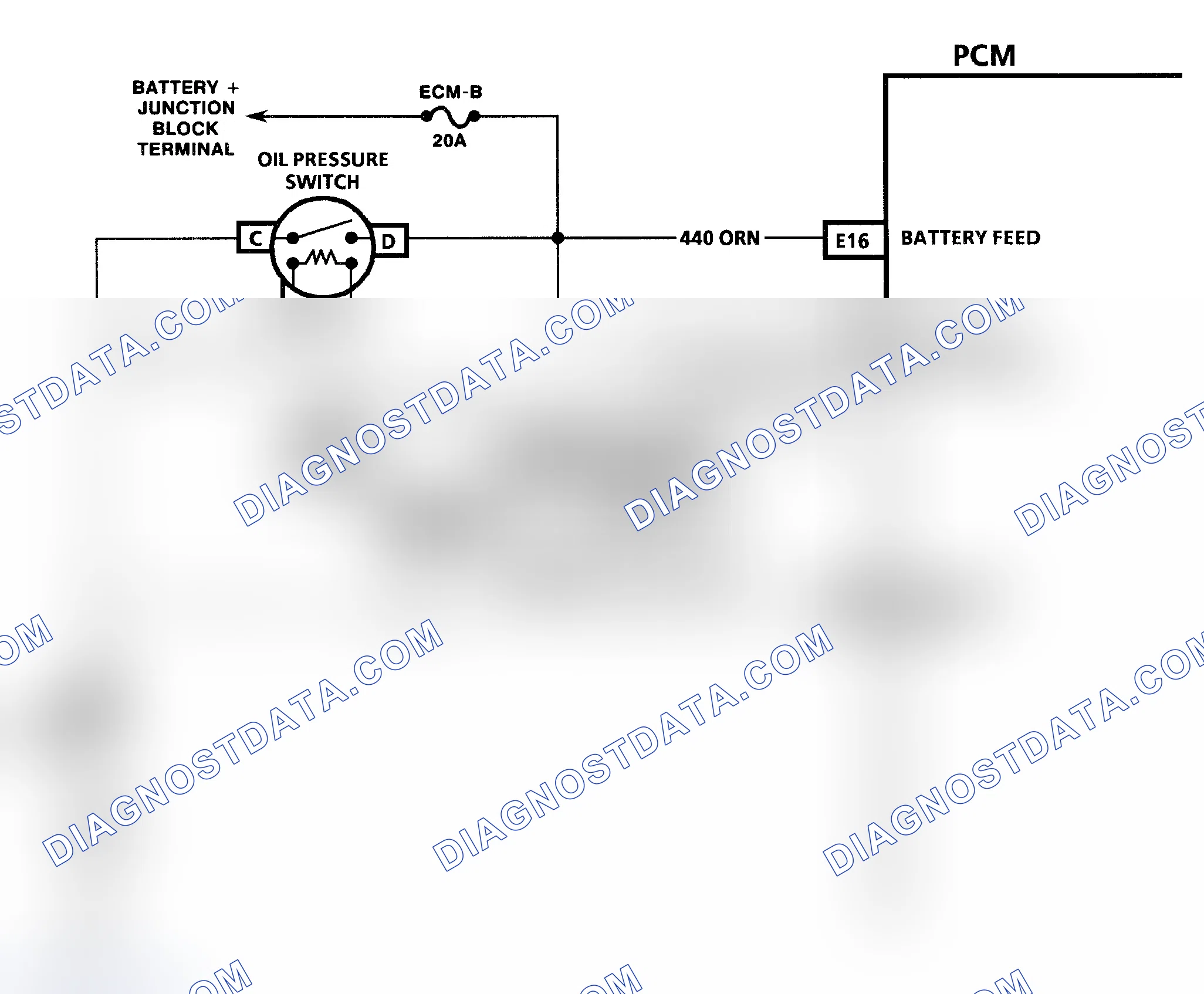 Scheme 375: Code 54 Schematic ("C" & "K" Series) Fuel Pump Circuit
