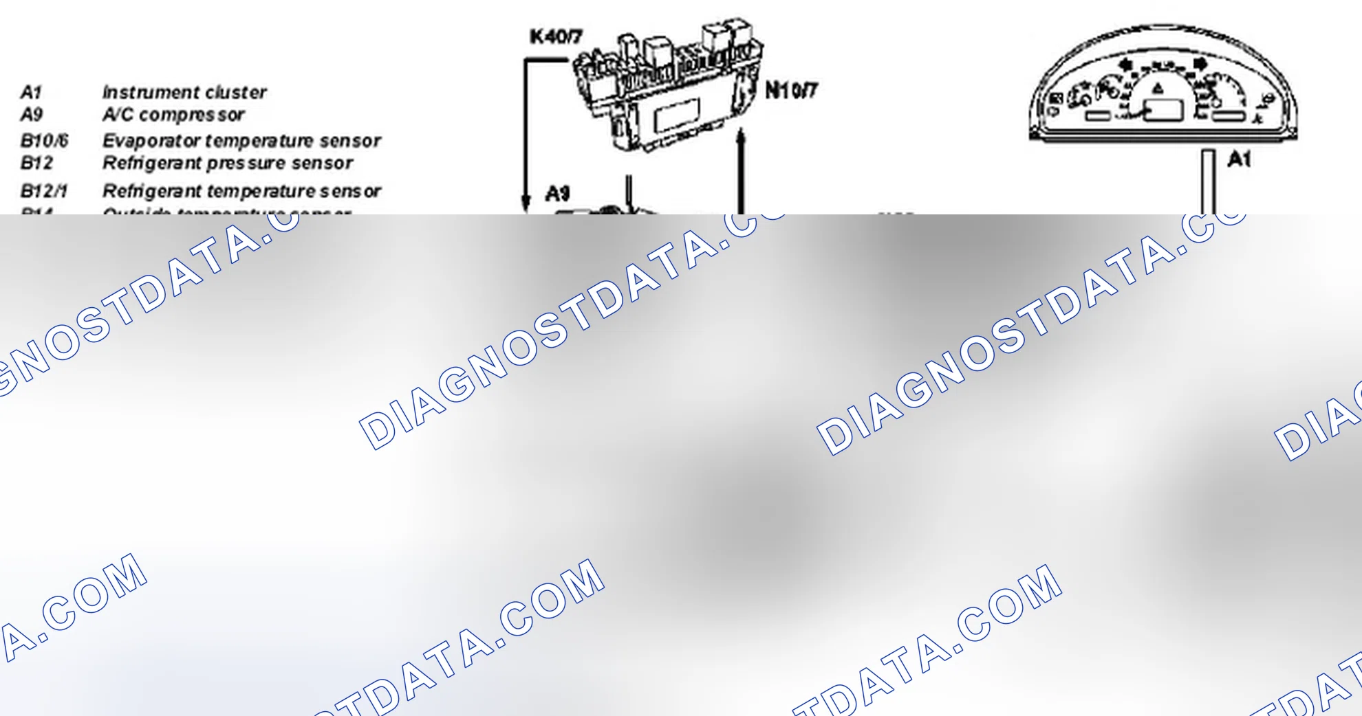 Fig. 59: Identifying A/C Compressor Control Interlinkage Components