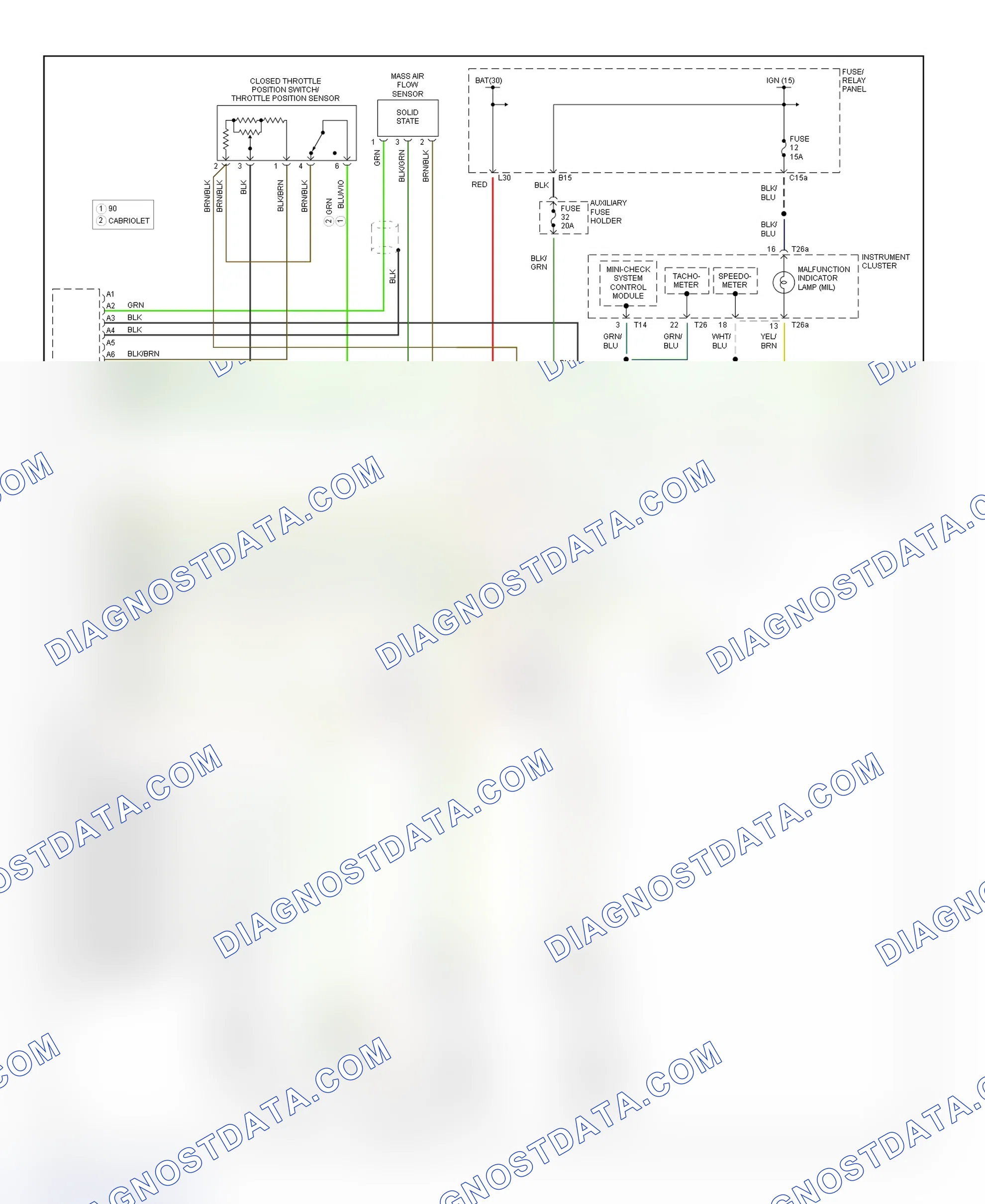 Scheme 5: Wiring Diagram (Cabriolet & 90 2.8L - 1 Of 2)