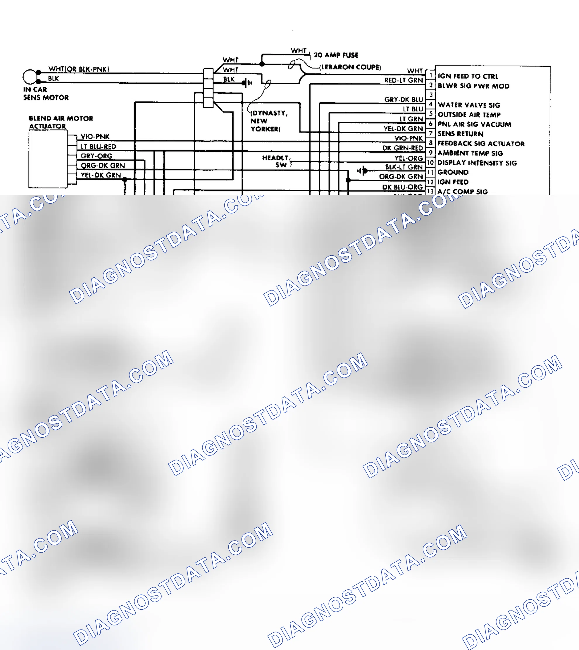 Scheme 8: Automatic A/C-Heater Wiring Diagram (FWD Models)