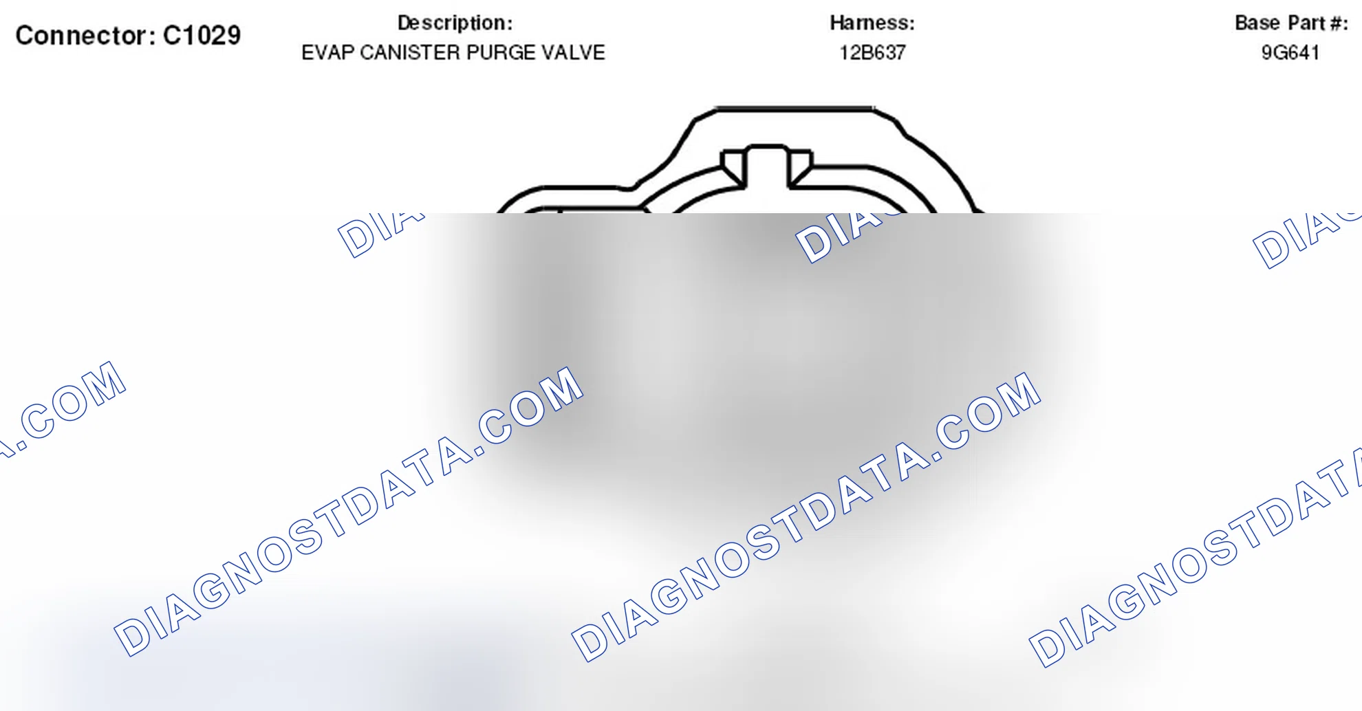 Scheme 258: Evaporative Emissions Canister Purge Valve Connector End View (C1029)