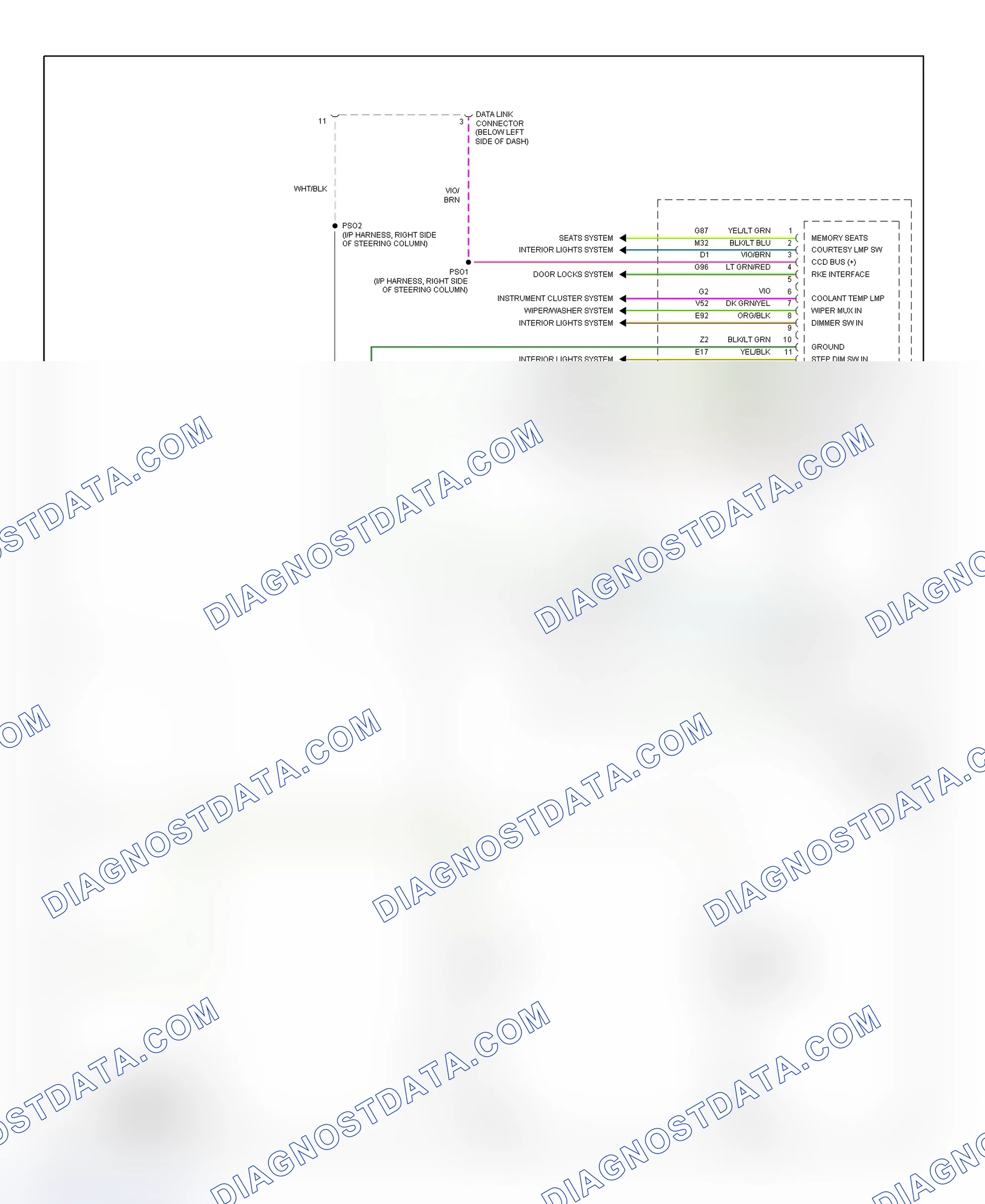 Scheme 76: BCM Wiring Diagram (Caravan, Town & Country, & Voyager - 2 Of 2)
