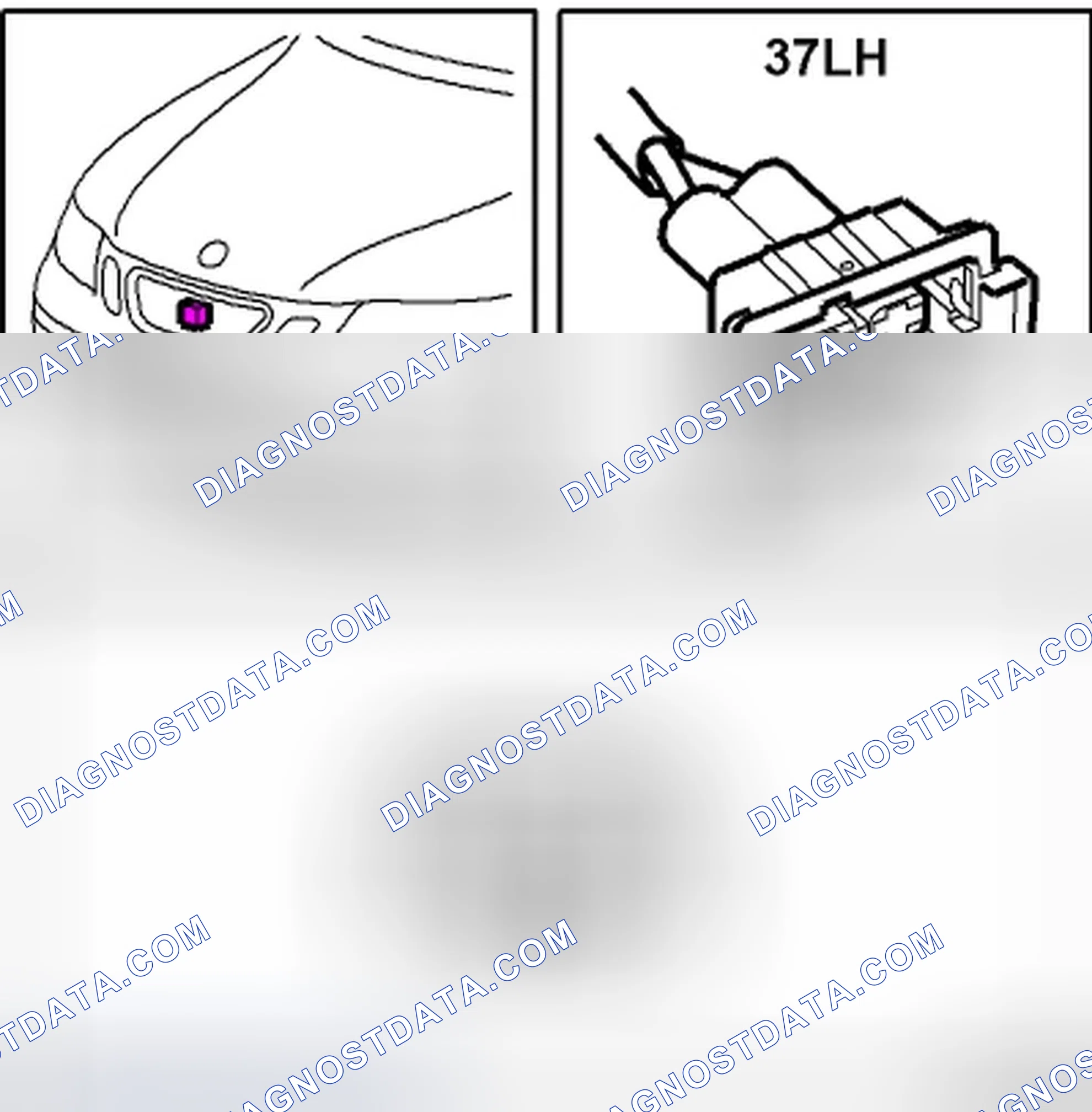 Scheme 322: Left radiator fan motor (37LH)