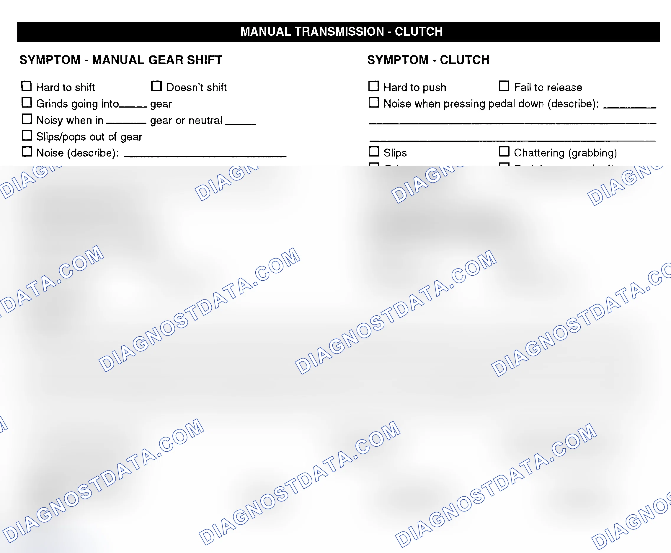 Scheme 10: Manual Transmission & Clutch