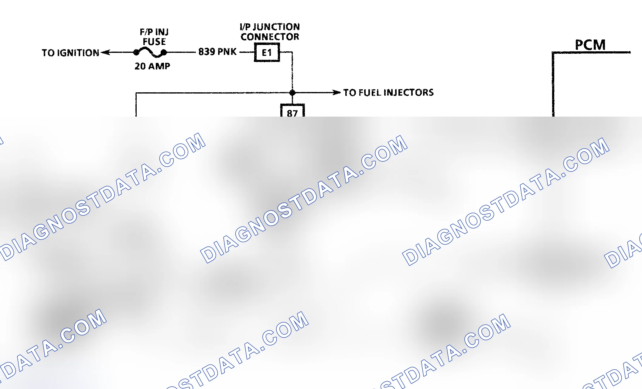 Scheme 85: Code 54 Schematic (3.1L) Fuel Pump Voltage Low