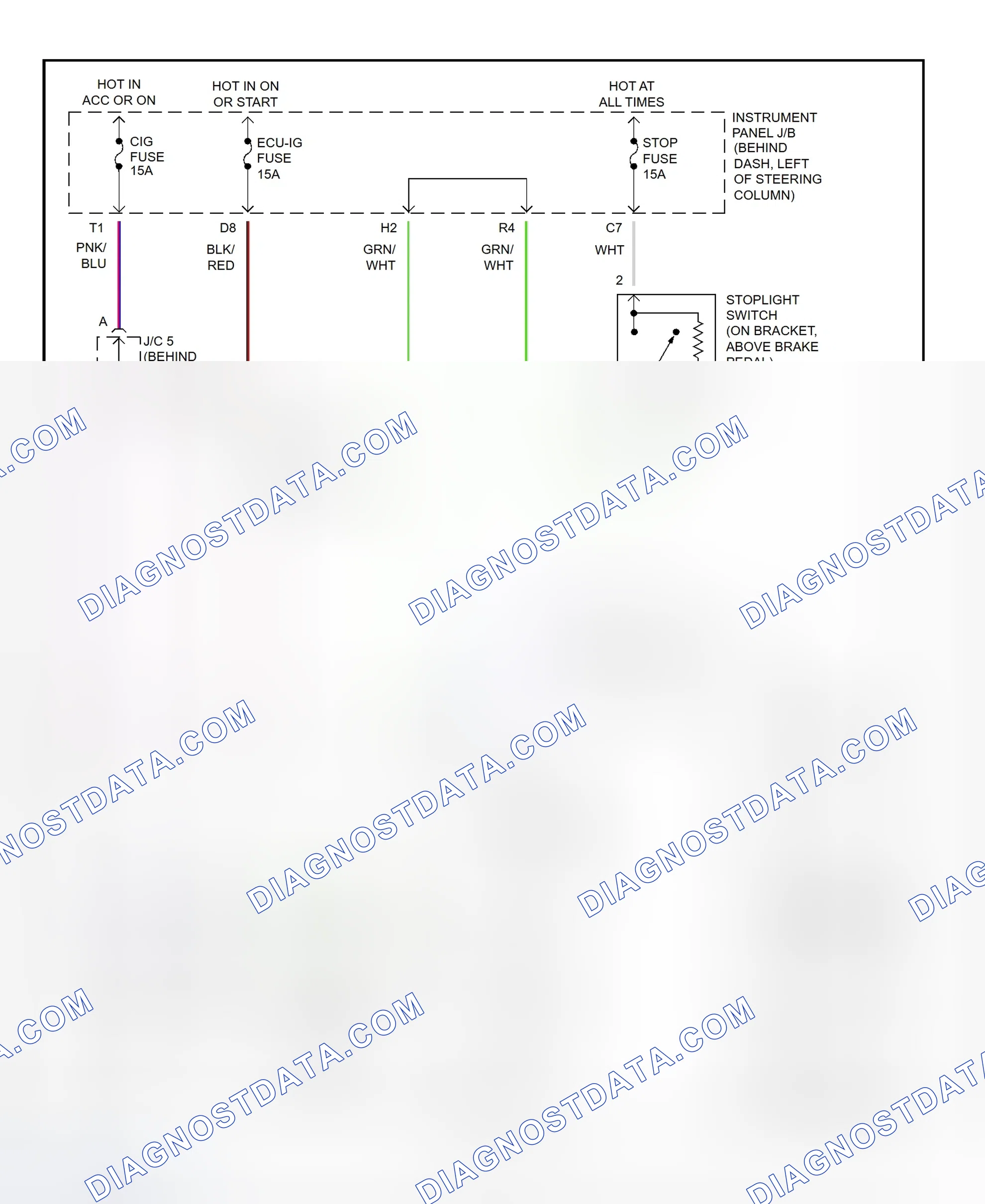 Scheme 297: Shift Interlock System Wiring Diagram (2001 - Toyota Camry 2.2L CNG)