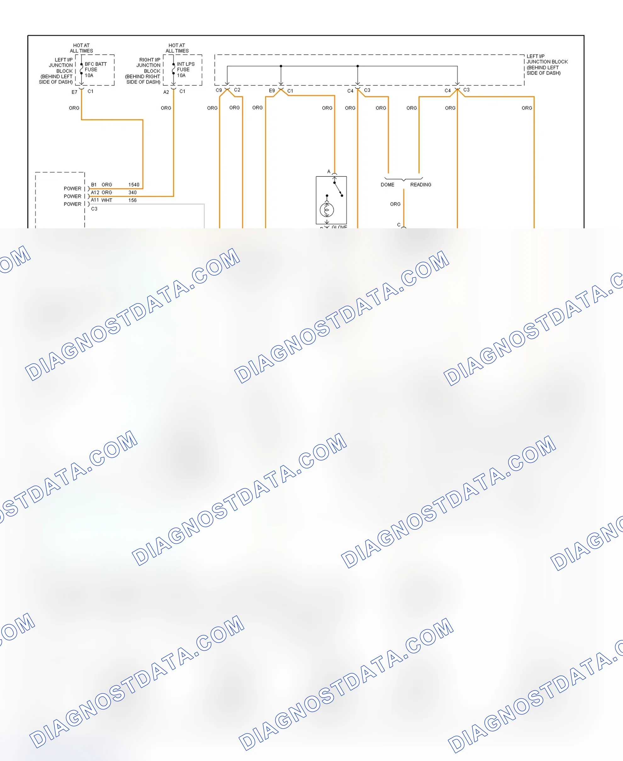 Scheme 1: Illumination/Interior Lights Wiring Diagram (Alero - 1 Of 3)