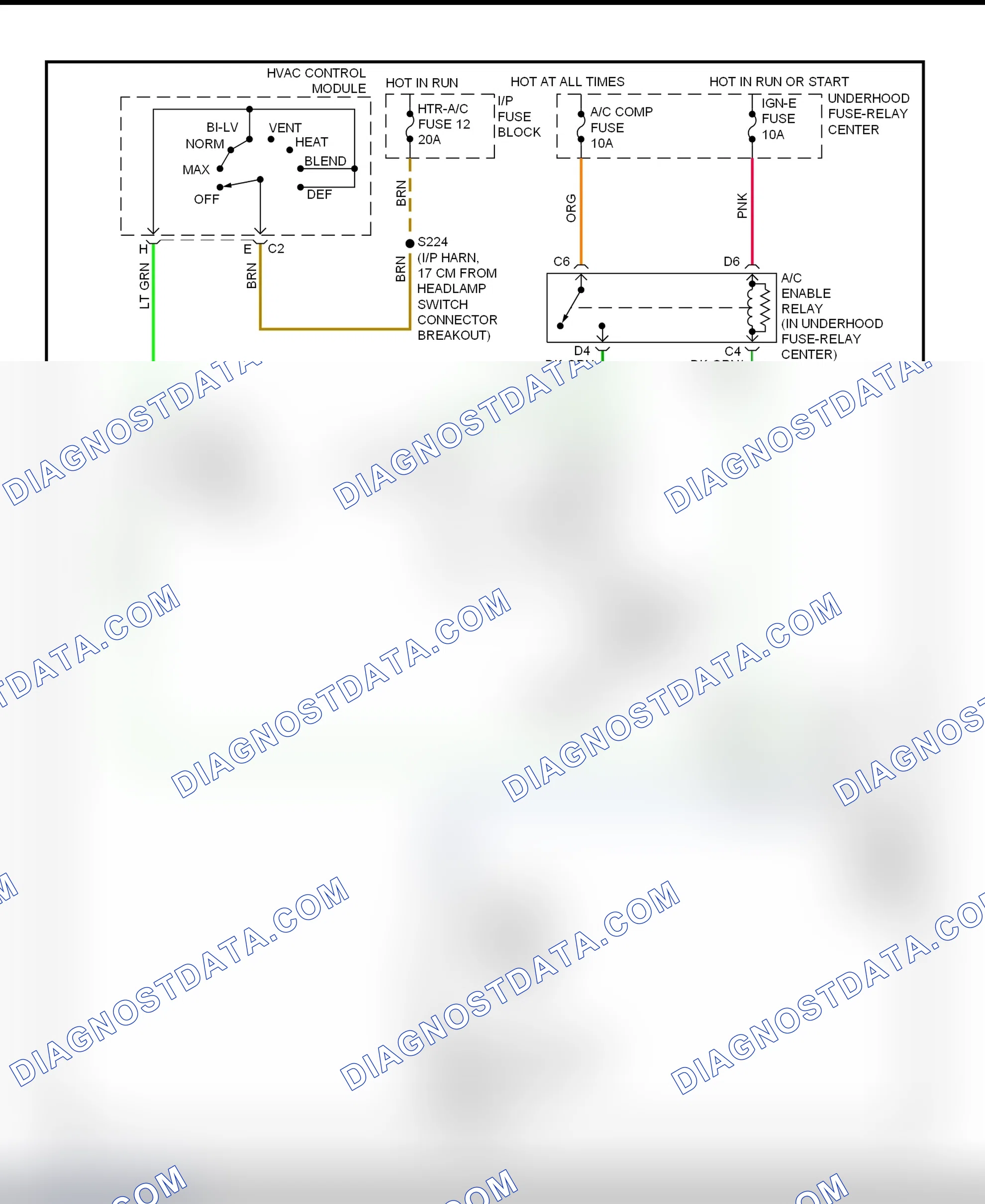 Scheme 2: A/C Compressor Clutch Control Circuit Wiring Diagram (Astro & Safari)