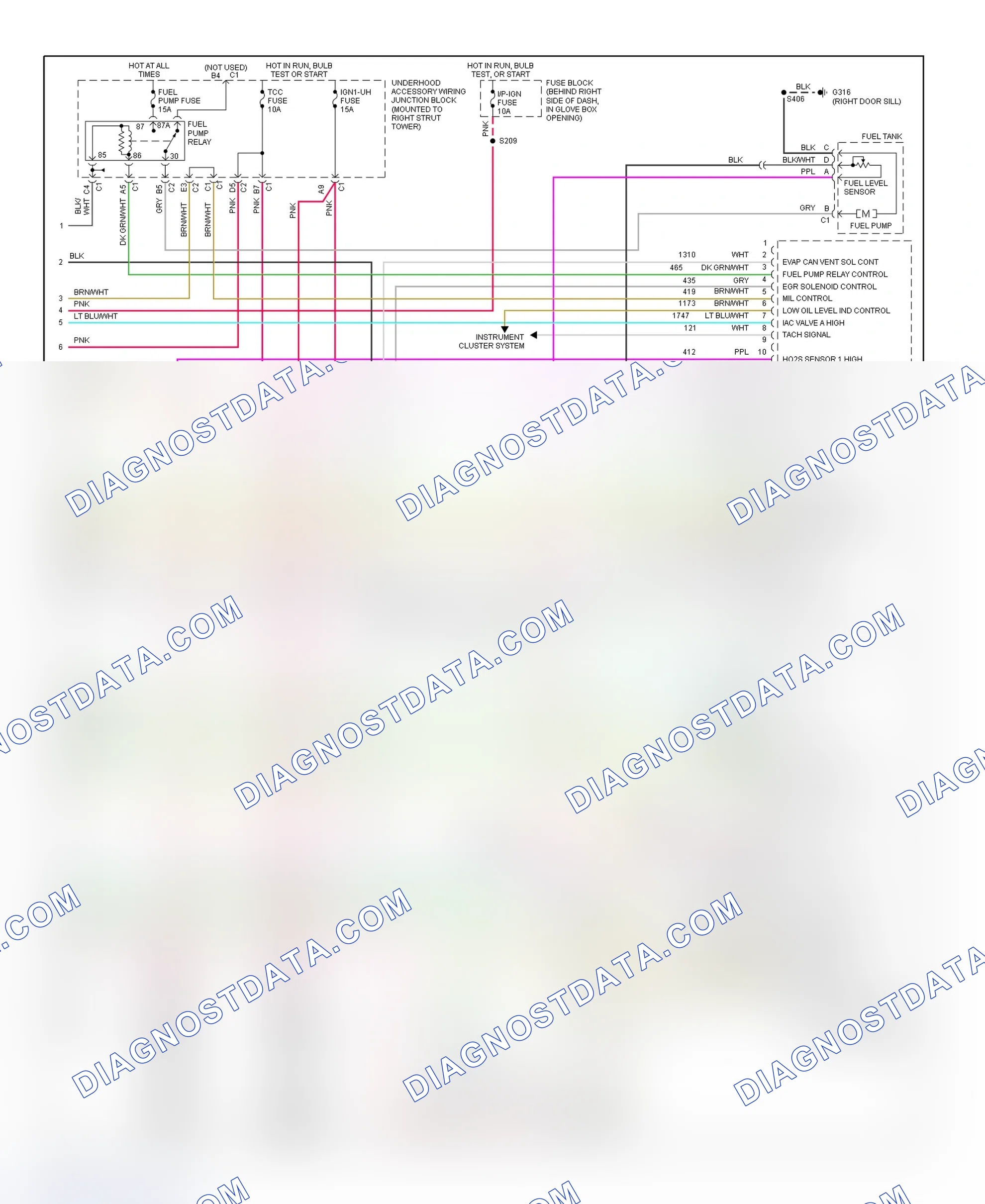 Scheme 104: PCM Wiring Diagram (Grand Prix - 3.1L - 4 Of 4)