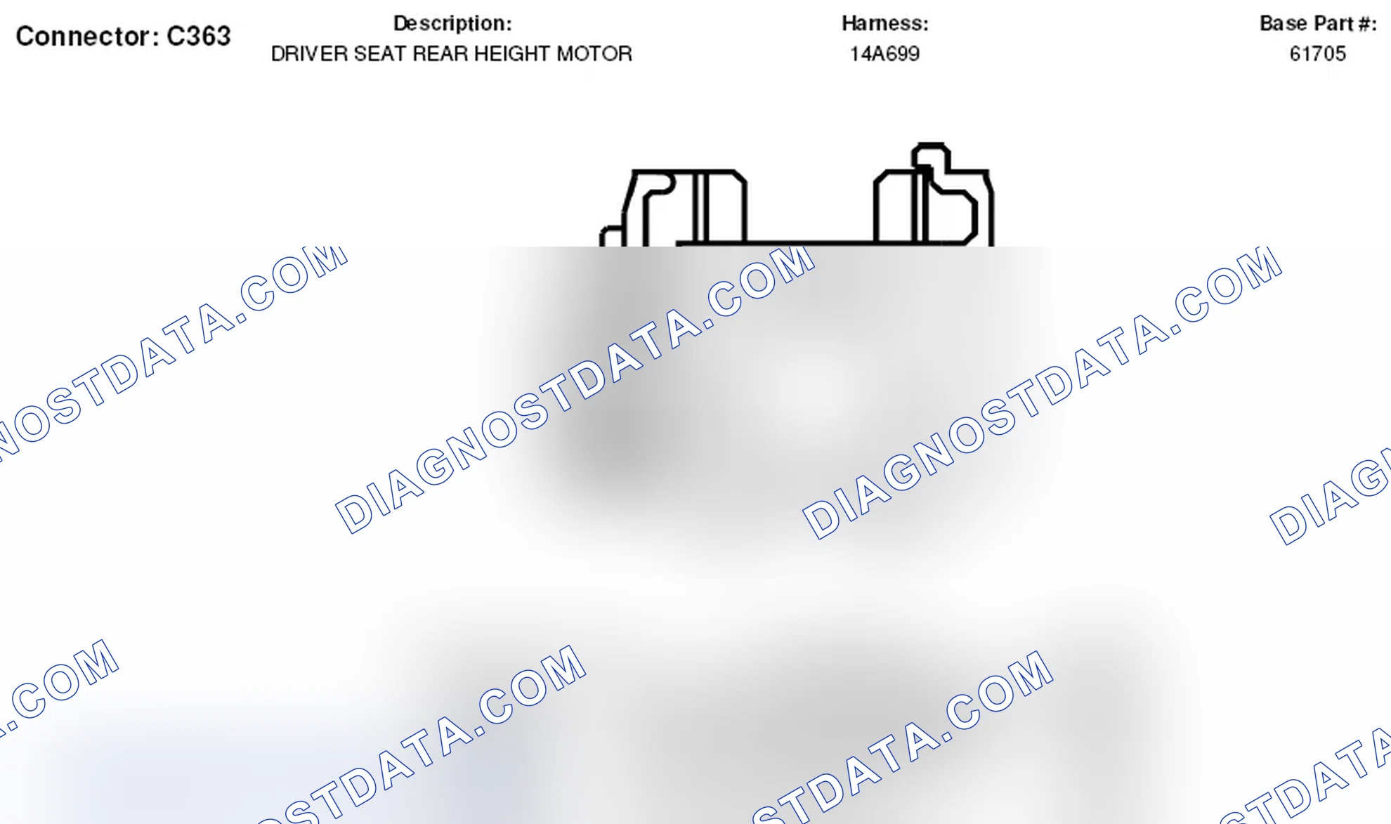 Scheme 113: Driver Seat Rear Height Motor Connector End View (C363)