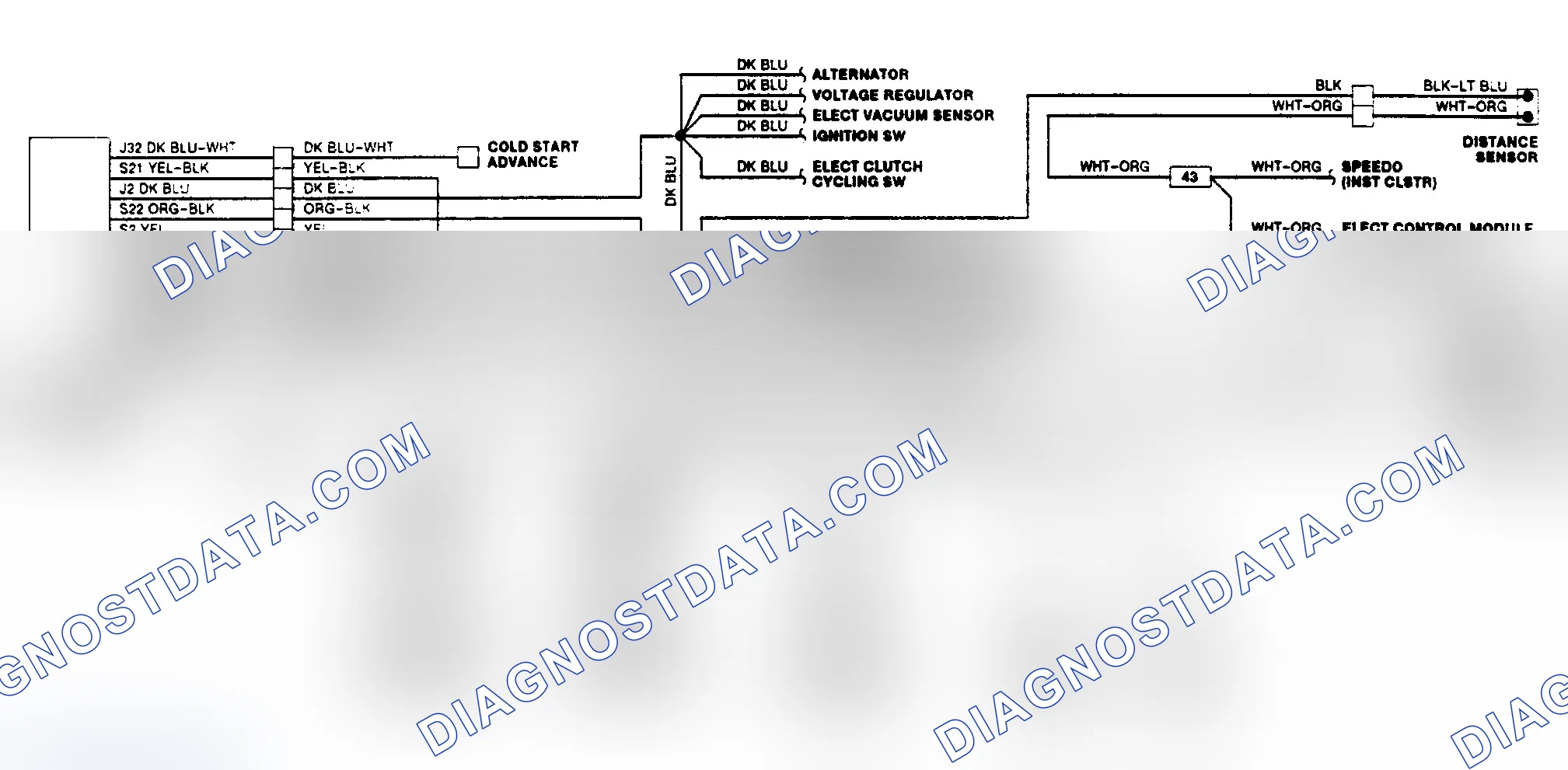 Scheme 292: TRANSMISSION THERMOSWITCH (INTERCOOLED WITH A/T)