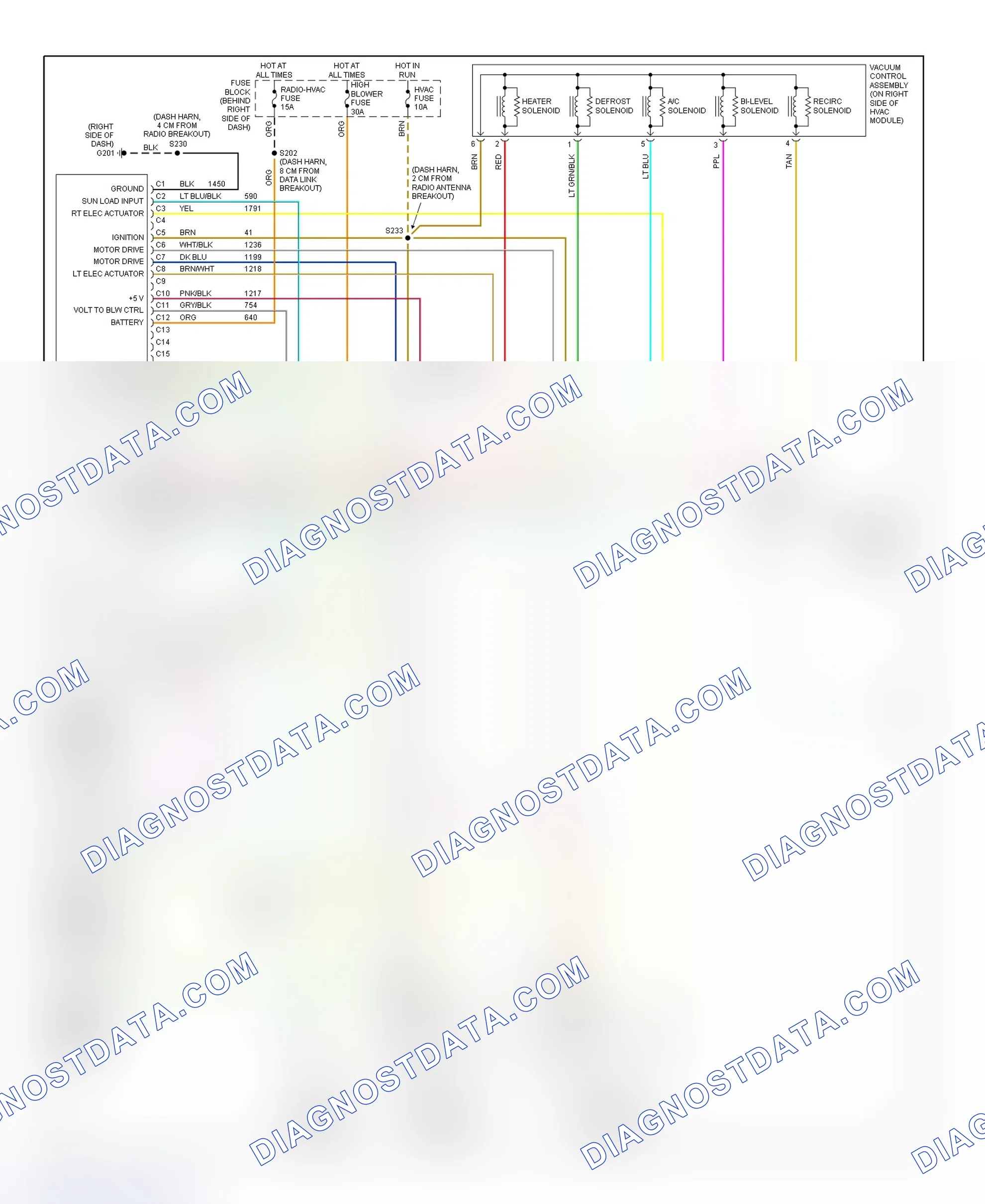 Scheme 15: Automatic A/C-Heater System Wiring Diagram (Intrigue - 1 Of 2)