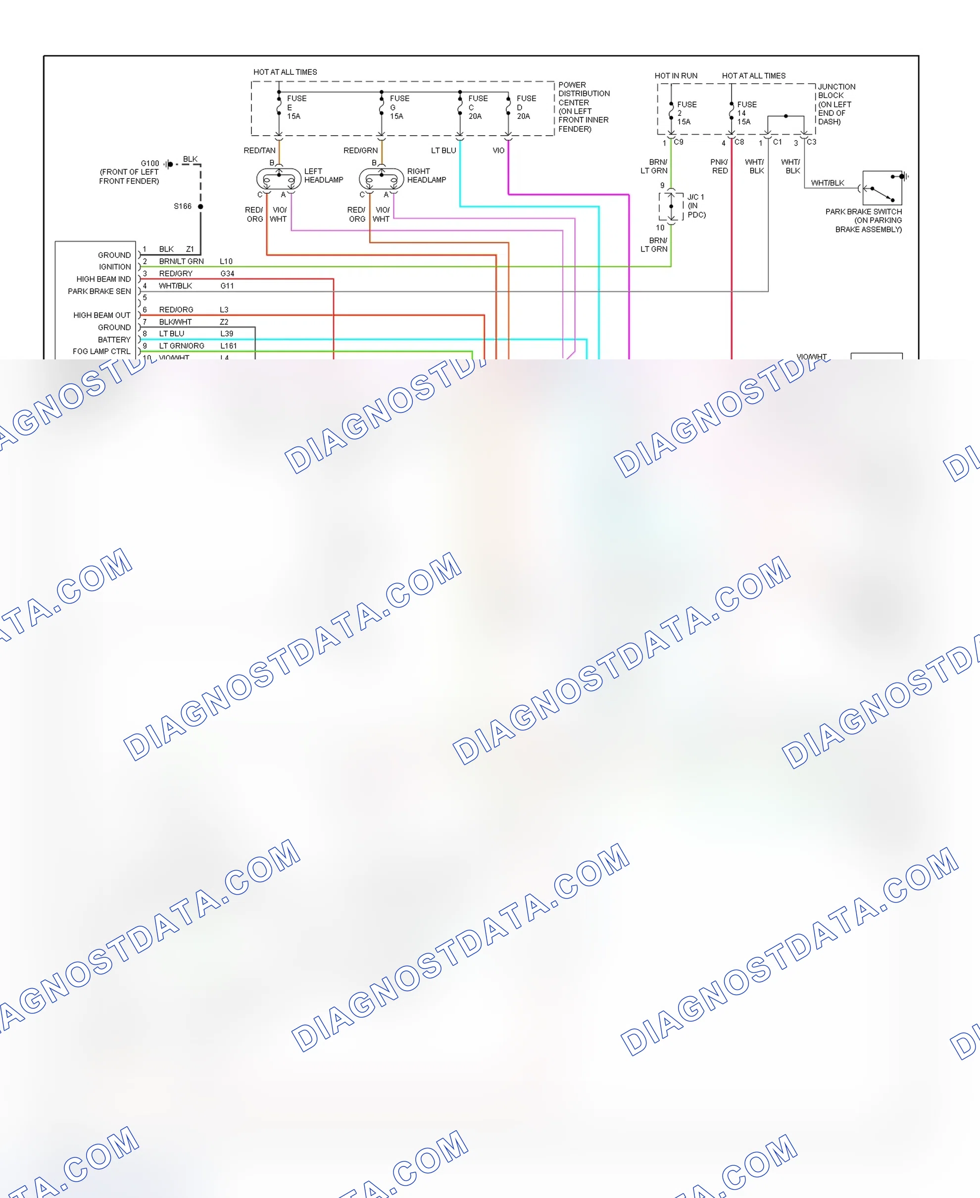 Scheme 18: Daytime Running Lights Wiring Diagram (Durango)