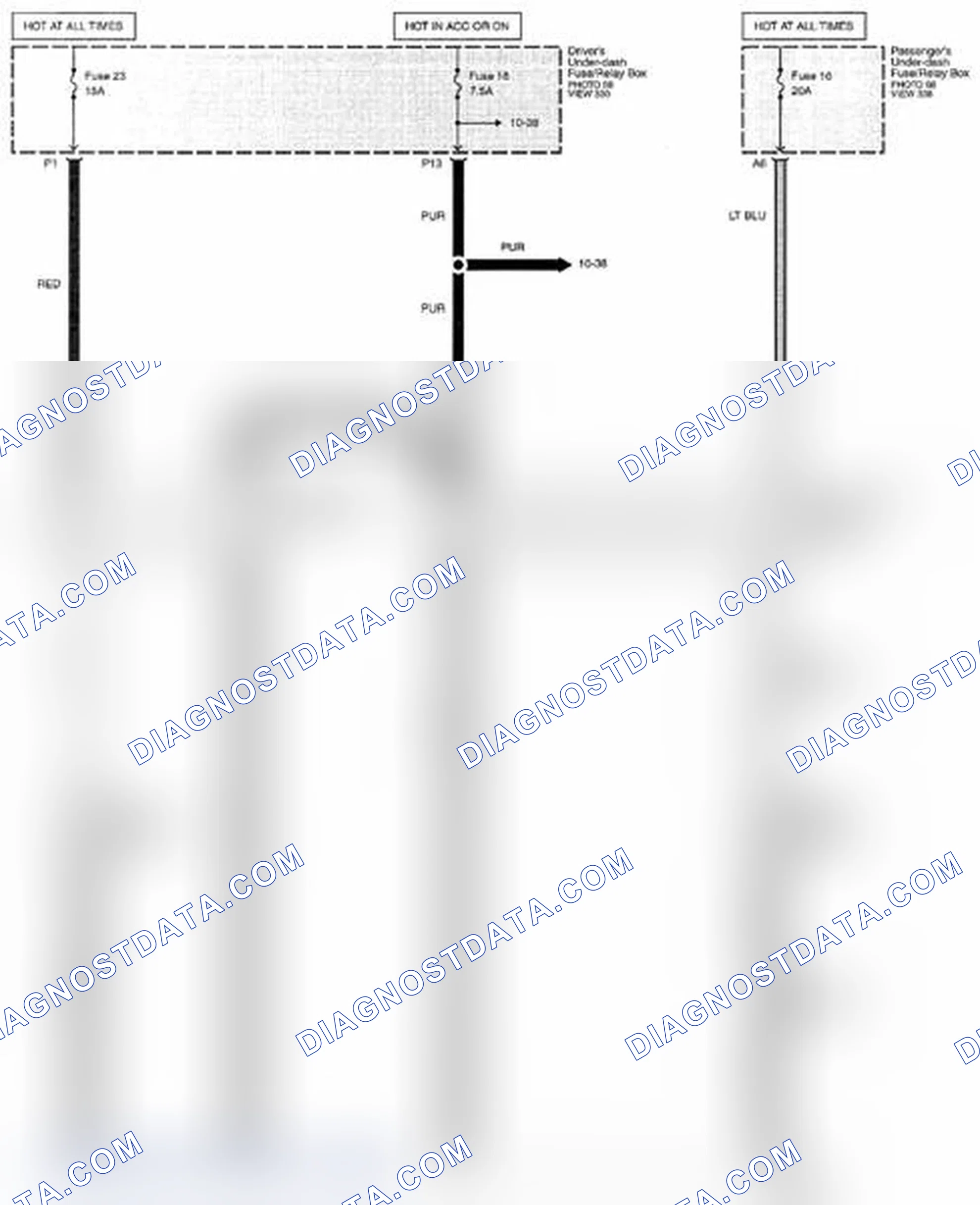 Scheme 487: Accessory Power Sockets Circuit Diagram - Keyless Access (Without Headlight Washer) (Page 155-1)