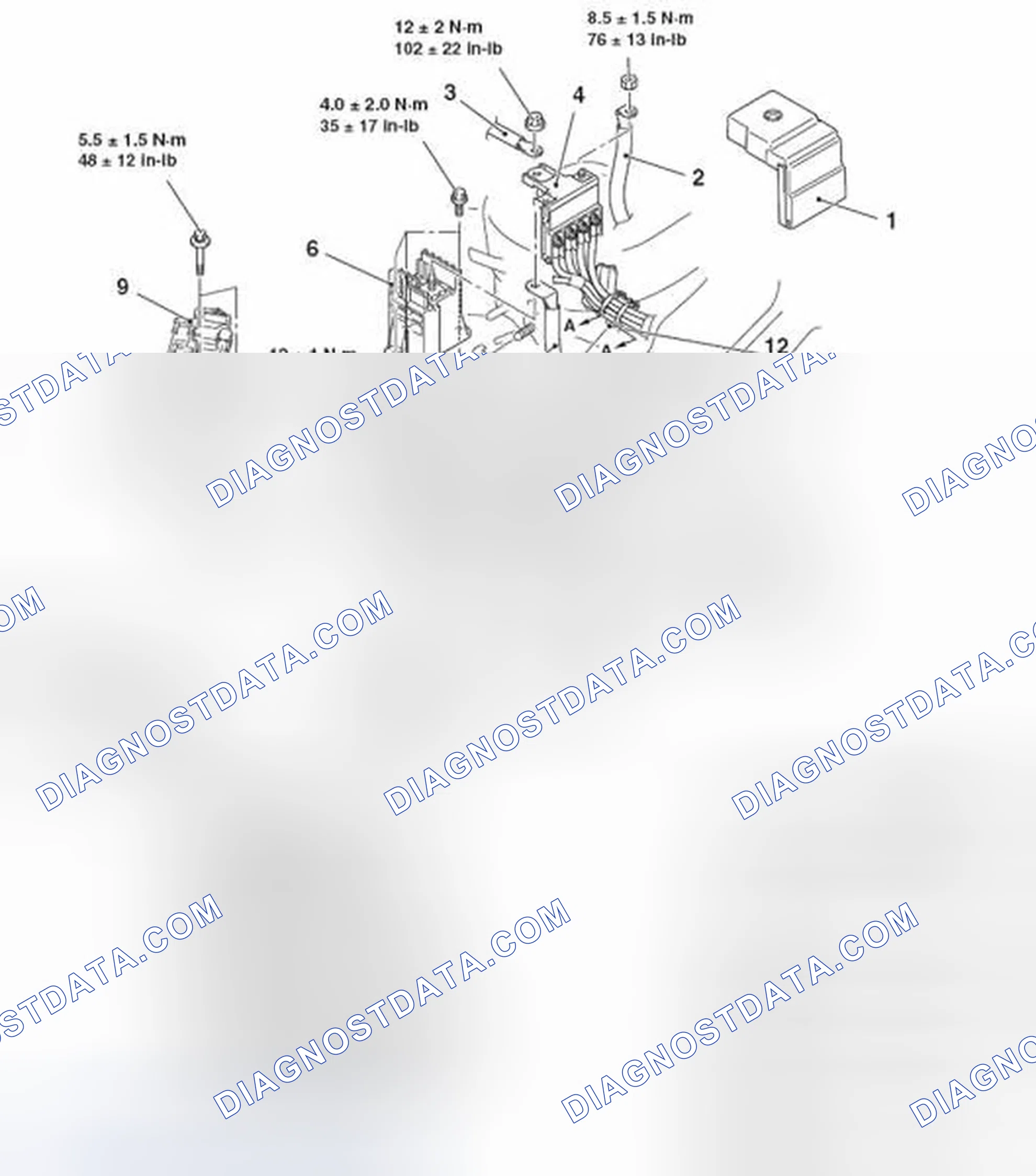 Scheme 90: ENG CONTROL HARNESS CONNECTOR BRACKET