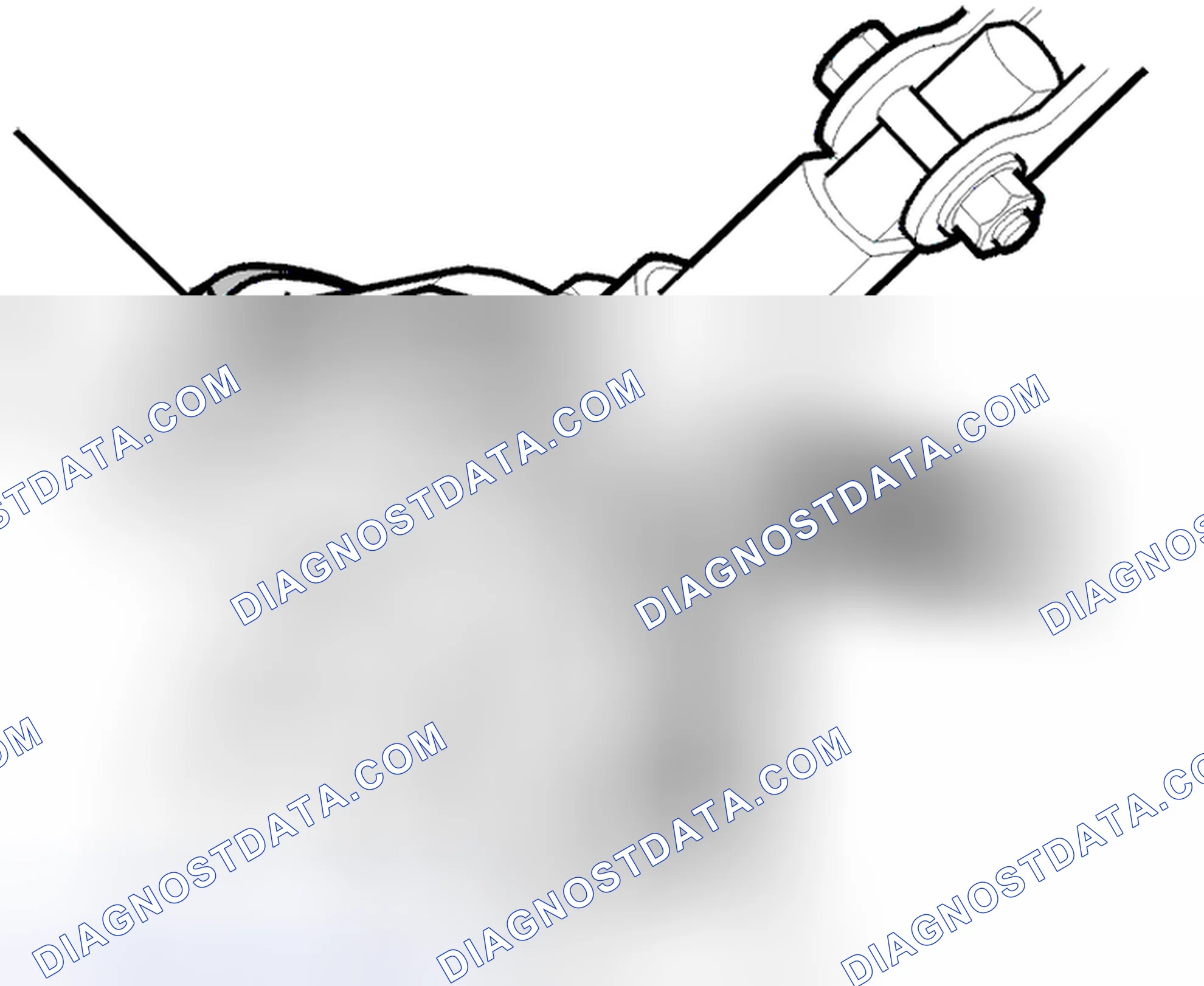 Scheme 1631: Checking the steering gear bearing in the boot at the firewall