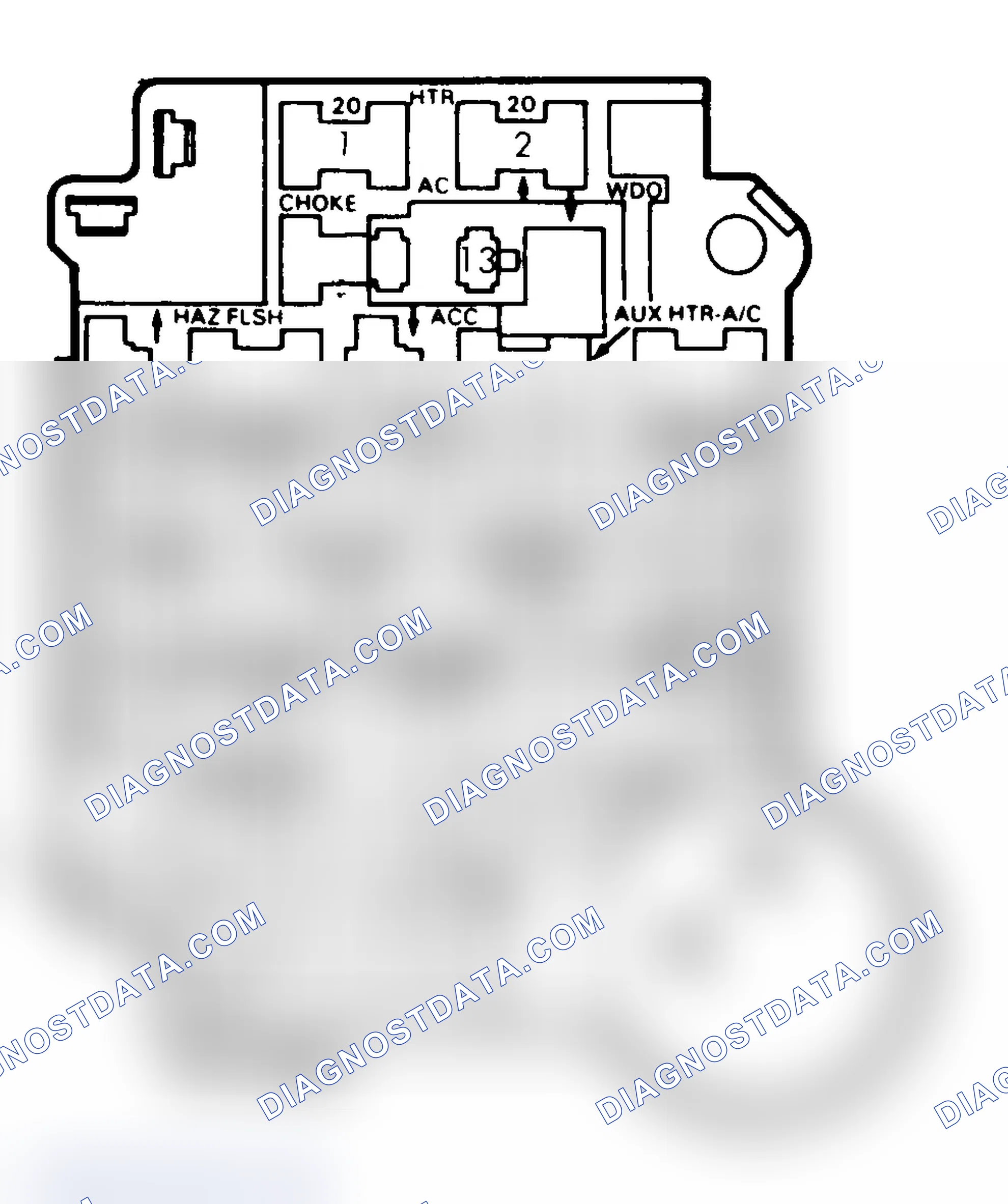 Scheme 35: FUSE PANEL IDENTIFICATION (1988-94 "C" & "K" SERIES)