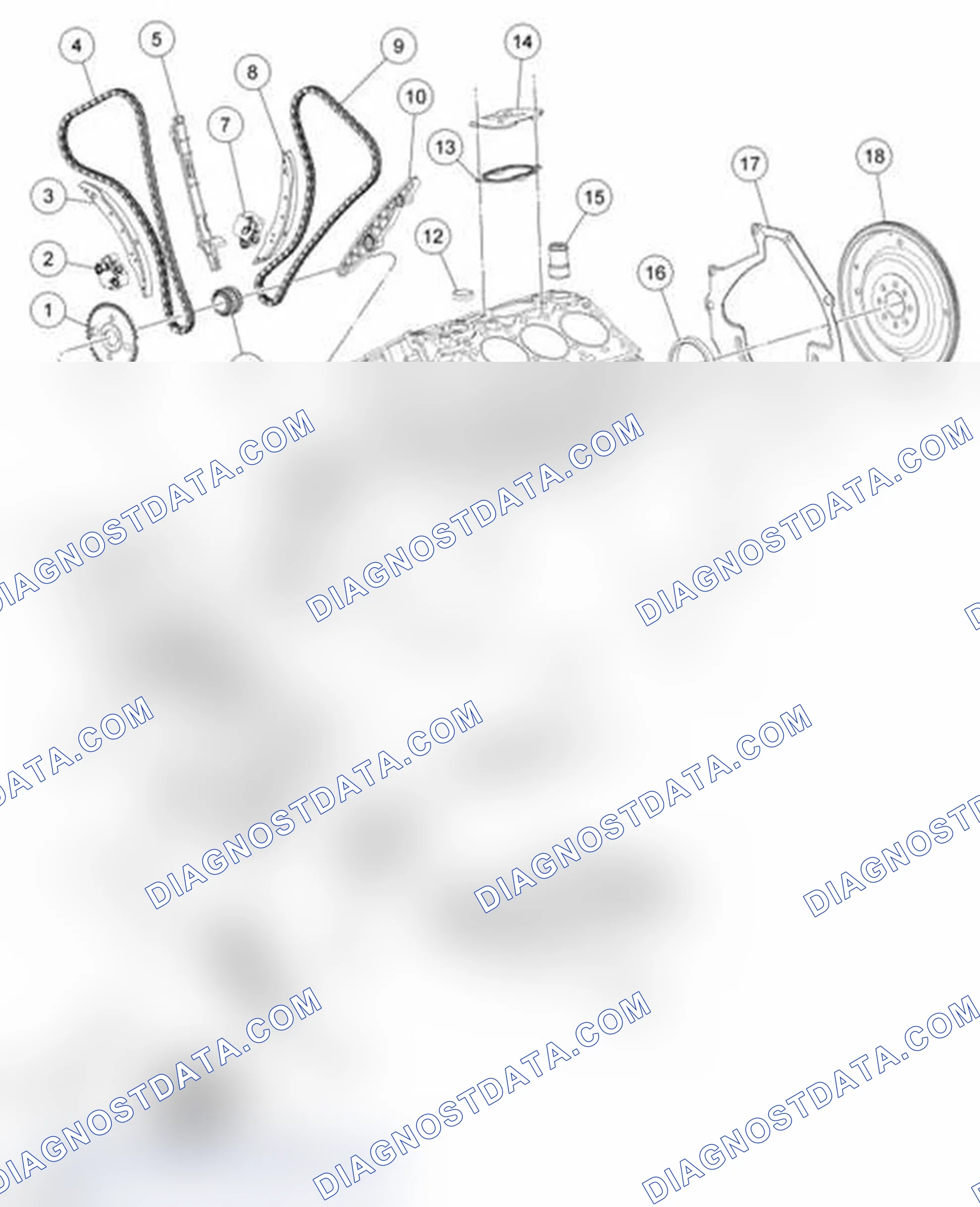 Scheme 854: Lower Engine Block (View 1)