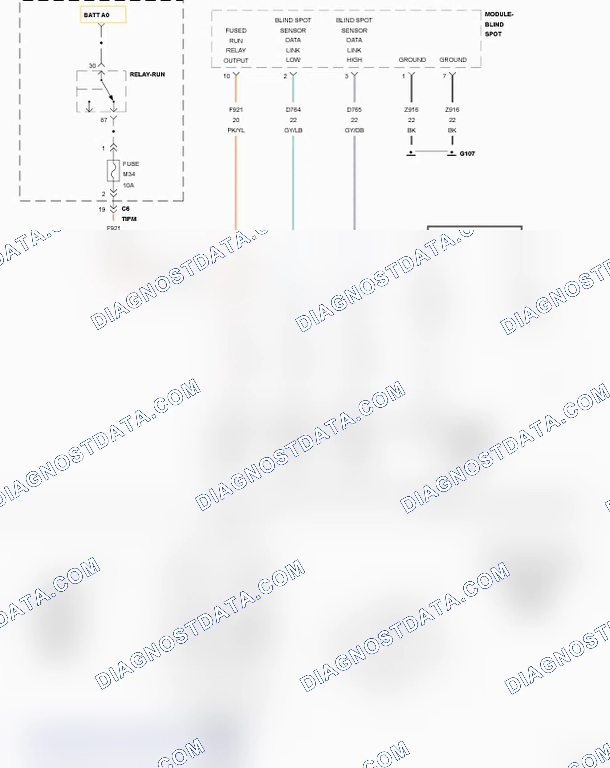Scheme 1: B128C-16-DRIVER BLIND SPOT SENSOR-CIRCUIT VOLTAGE BELOW THRESHOLD